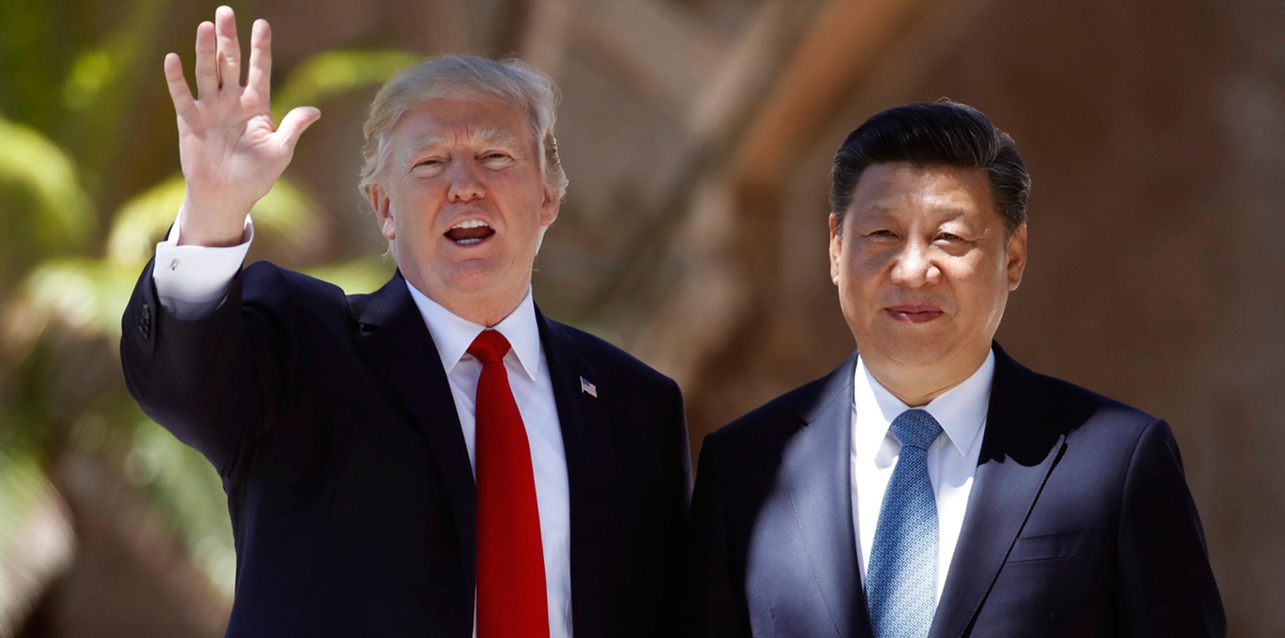 Según la televisora estatal CCTV, Xi dijo a Trump que China se opone firmemente al programa de armas nucleares de Corea del Norte. (AP)