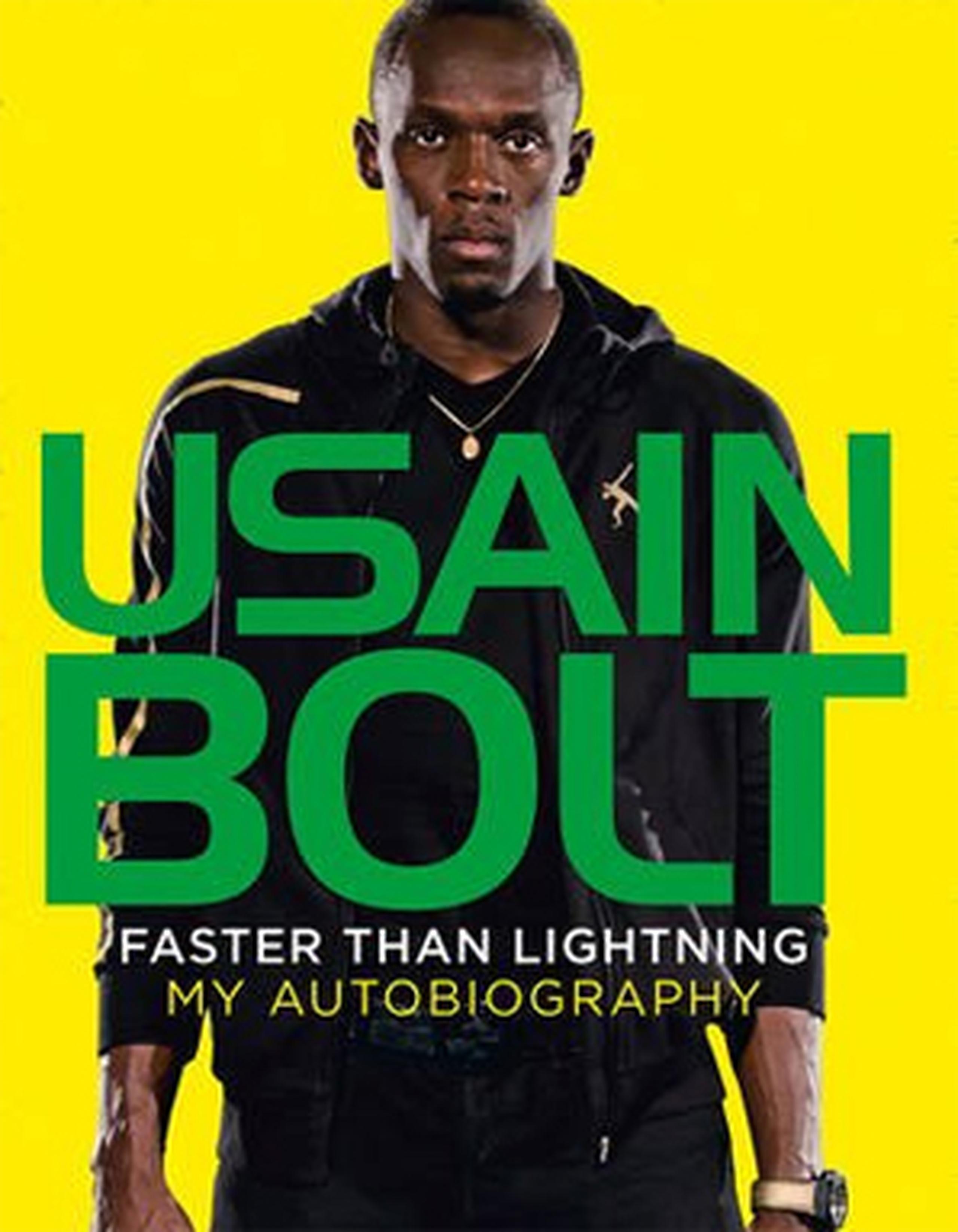 Carátula de la biografía de Usain Bolt.