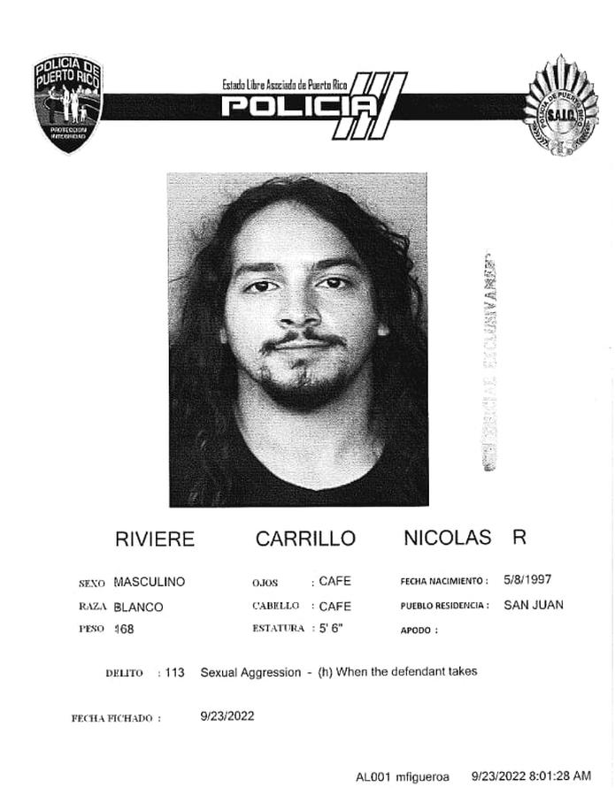 Nicolás R. Riviere Carrillo fue acusado por agresión sexual.
