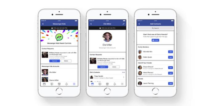Facebook lanzó un servicio de mensajería gratis para niños en diciembre, diciendo que permite a los menores conversar con familiares y amigos que han sido aprobados por los padres. (Cortesía de Facebook vía AP)