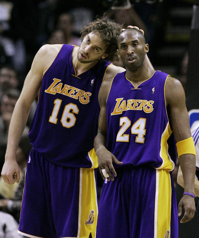 Pau Gasol fue compañero de Kobe Bryant en los Lakers. Junto ganaron dos campeonatos.