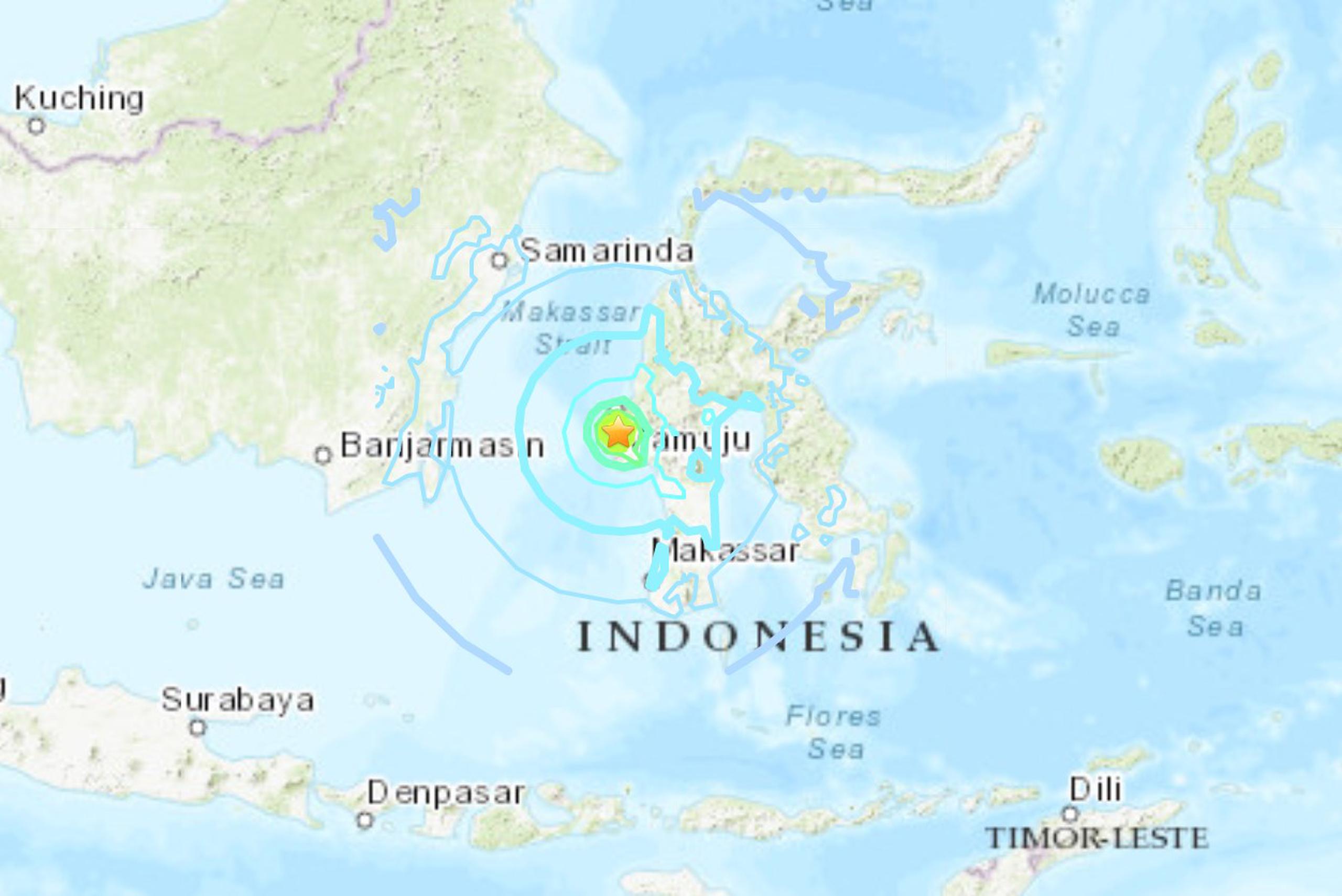Terremoto en Indonesia, 15 de enero de 2021.