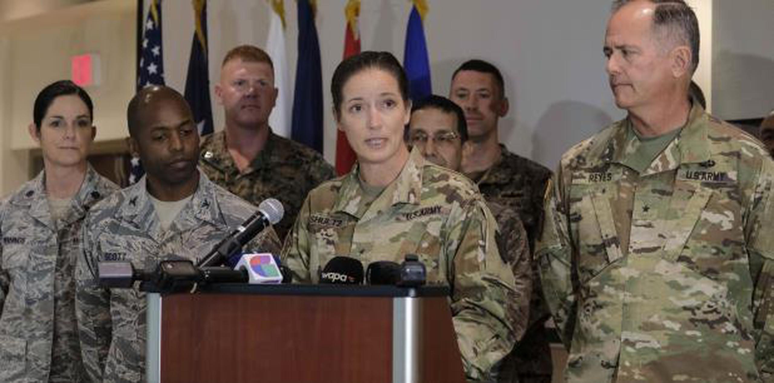 La General Dustin A. Shultz, comandante de la Reserva del Ejercito en Puerto Rico, explicó que la iniciativa que se lleva a cabo en conjunto con la Guardia Nacional, grupos de las fuerzas armadas y Assmca. (gerald.lopez@gfrmedia.com)


