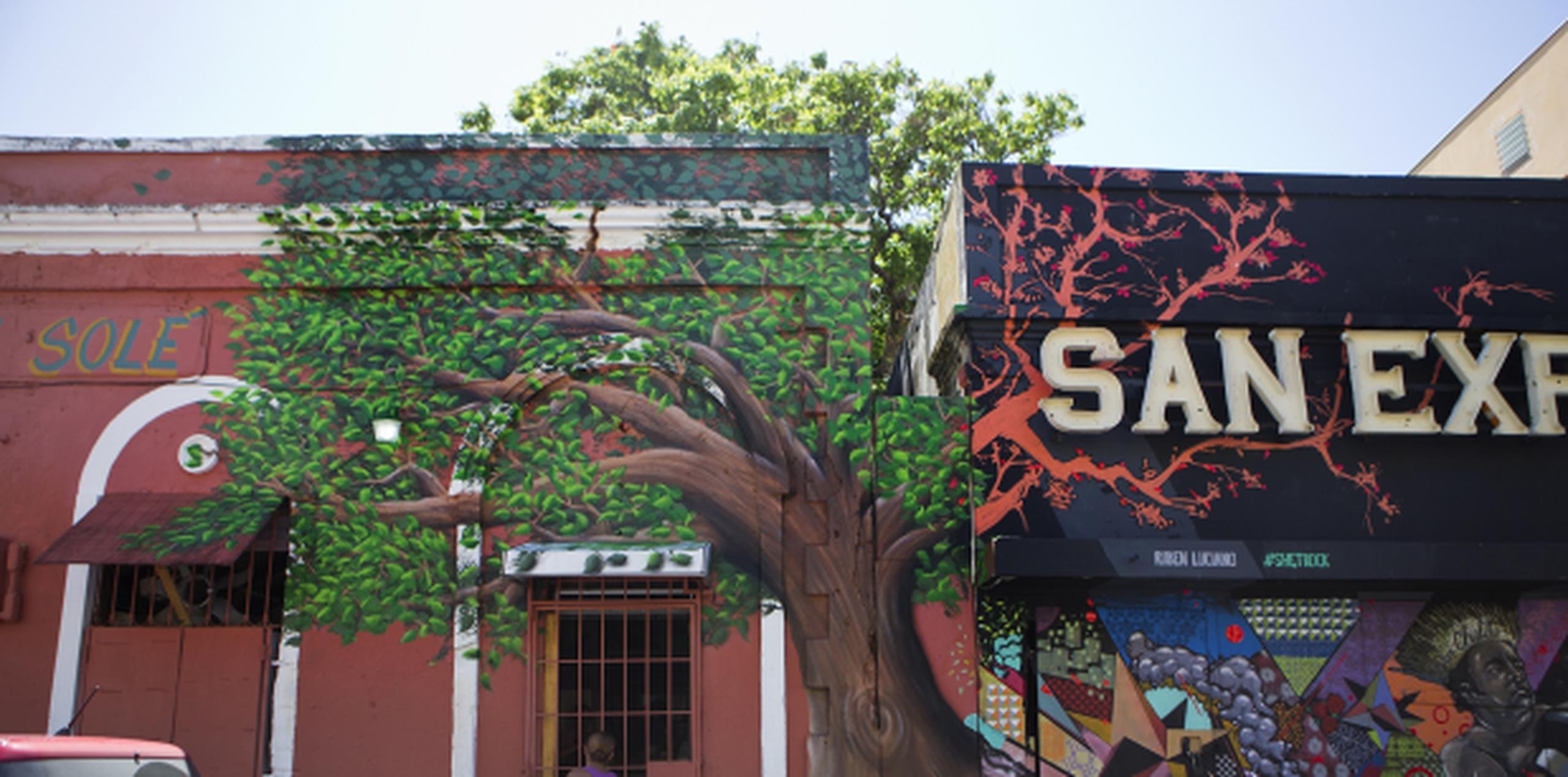 El libro incluye murales de iniciativas como Santurce es Ley, como este en la calle Cerra. (Archivo)