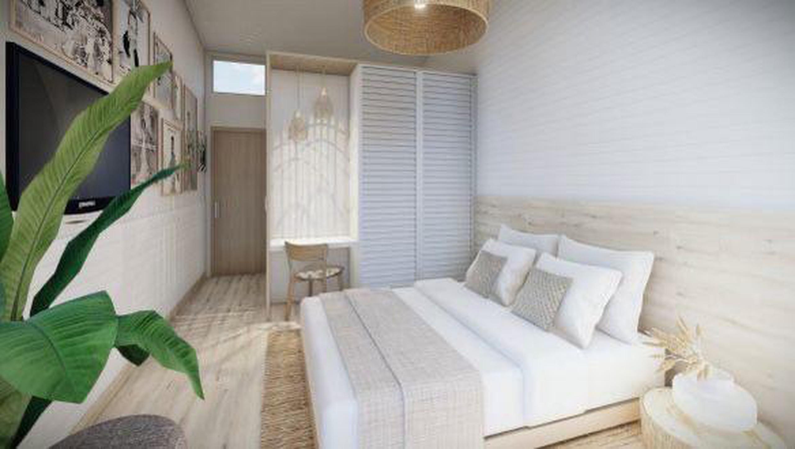 Imagen de cómo serán las habitaciones del hotel Las Delicias, en Fajardo.