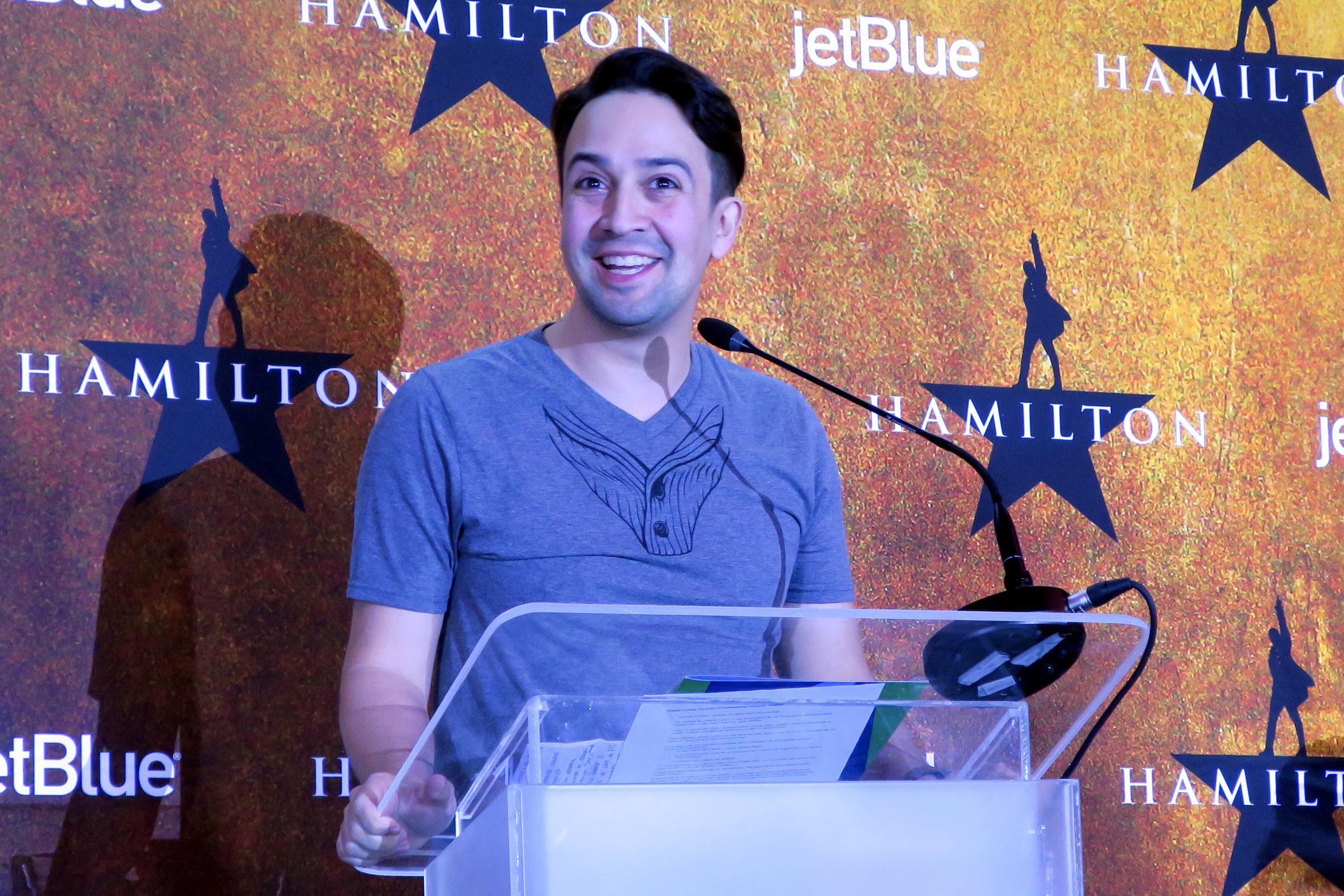 El dramaturgo, actor y cantante de origen puertorriqueño Lin-Manuel Miranda.