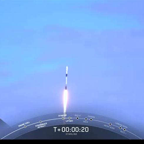 El momento en que SpaceX lanzó 60 satélites al espacio