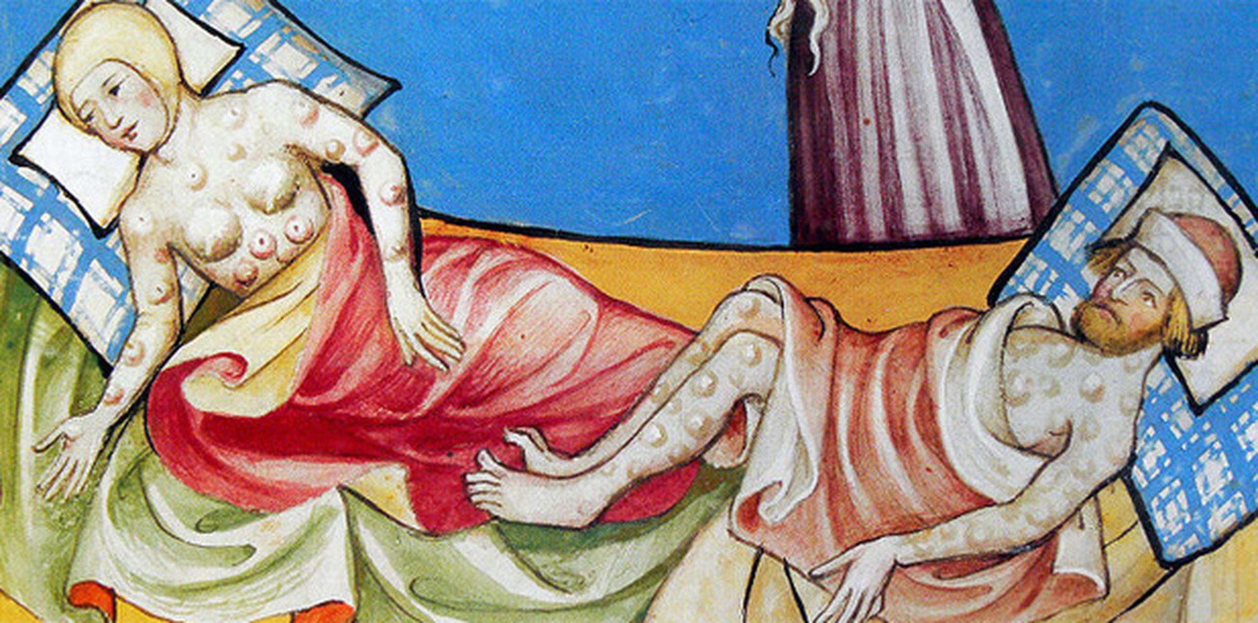 Ilustración de la Peste Negra realizada en 1411. (Wikipedia)