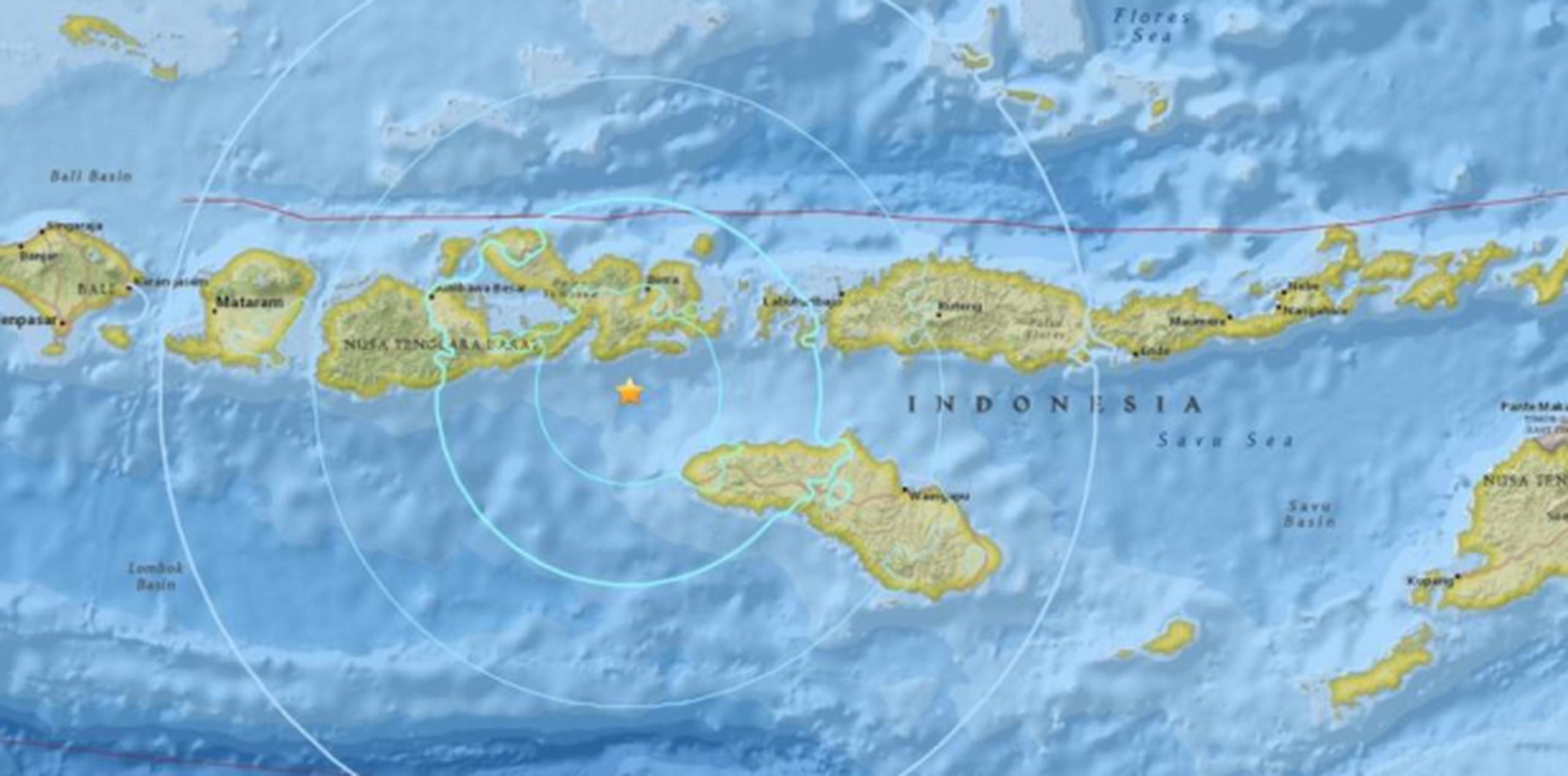 Indonesia se asienta sobre el llamado "Anillo de Fuego del Pacífico", una zona de gran actividad sísmica y volcánica.(Captura USGS)