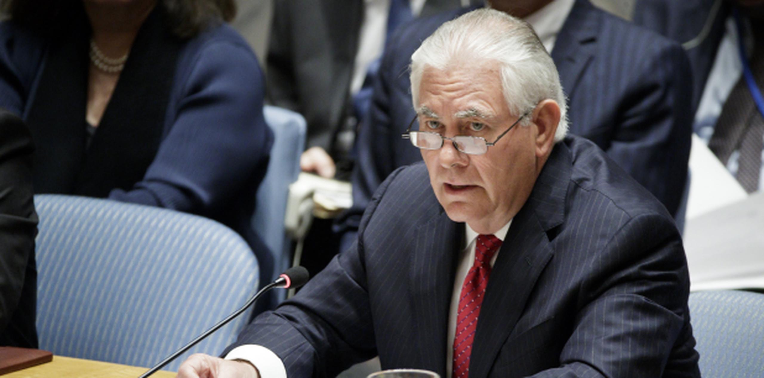 El secretario de Estado estadounidense Rex Tillerson advirtió ante las Naciones Unidas que tomarían acción militar contra Corea del Norte "si es necesario". (EFE/Justin Lane)