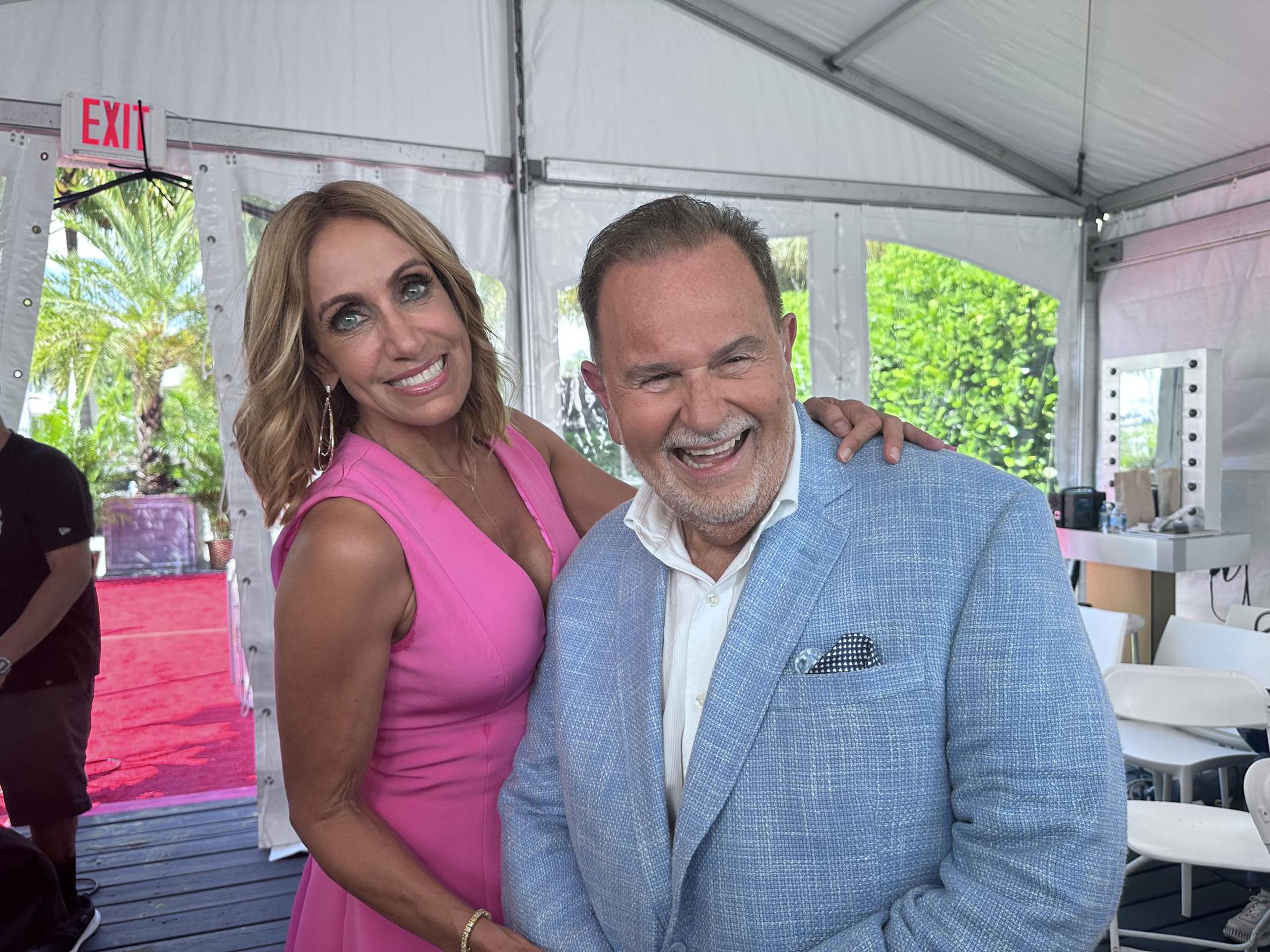 Los conductores del programa "El Gordo y La Flaca", Lili Estefan y Raúl de Molina.