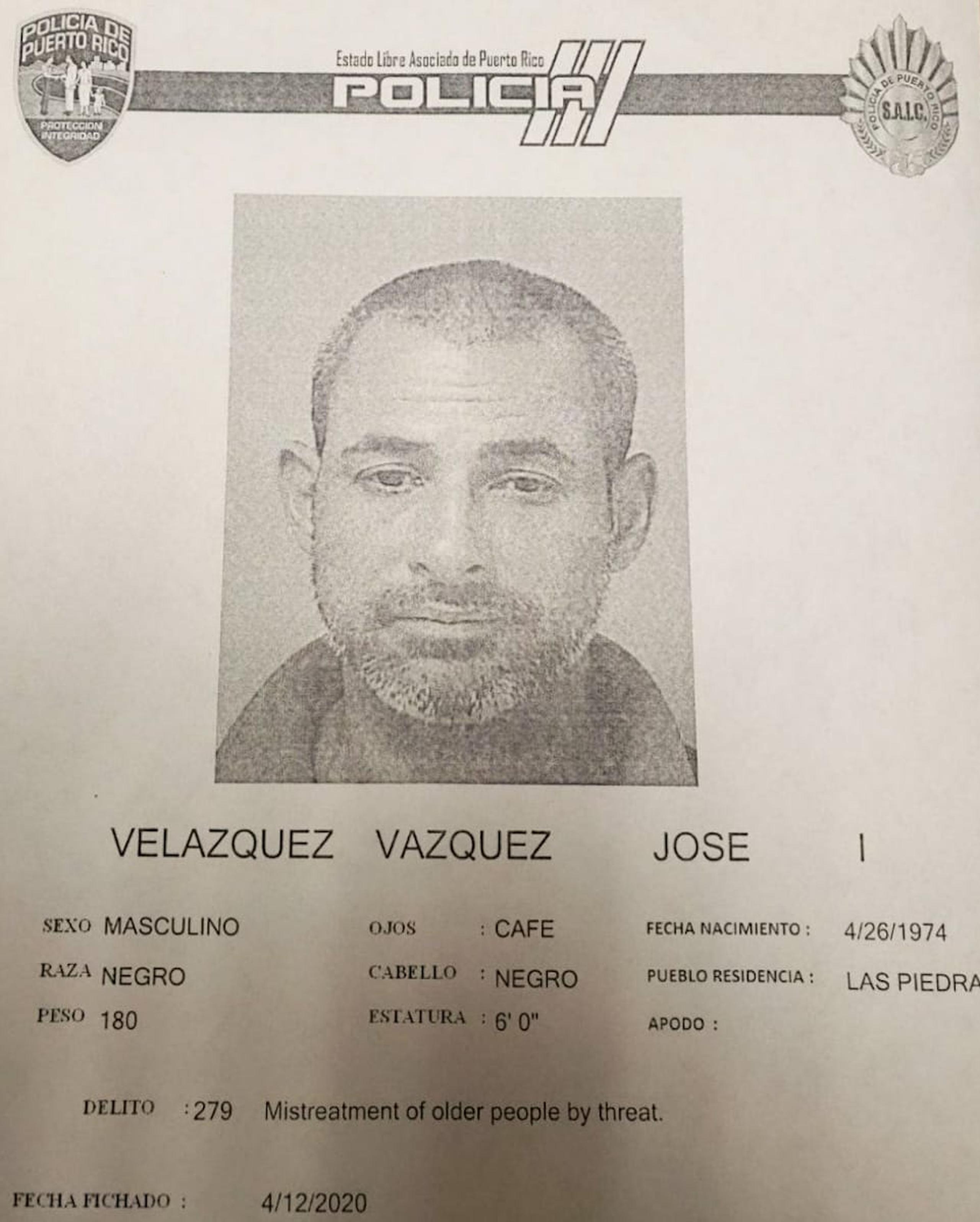 José I. Velázquez Vázquez, acusado por amenazar de muerte a su progenitora quedó en libertad tras prestar una fianza de $3,000.