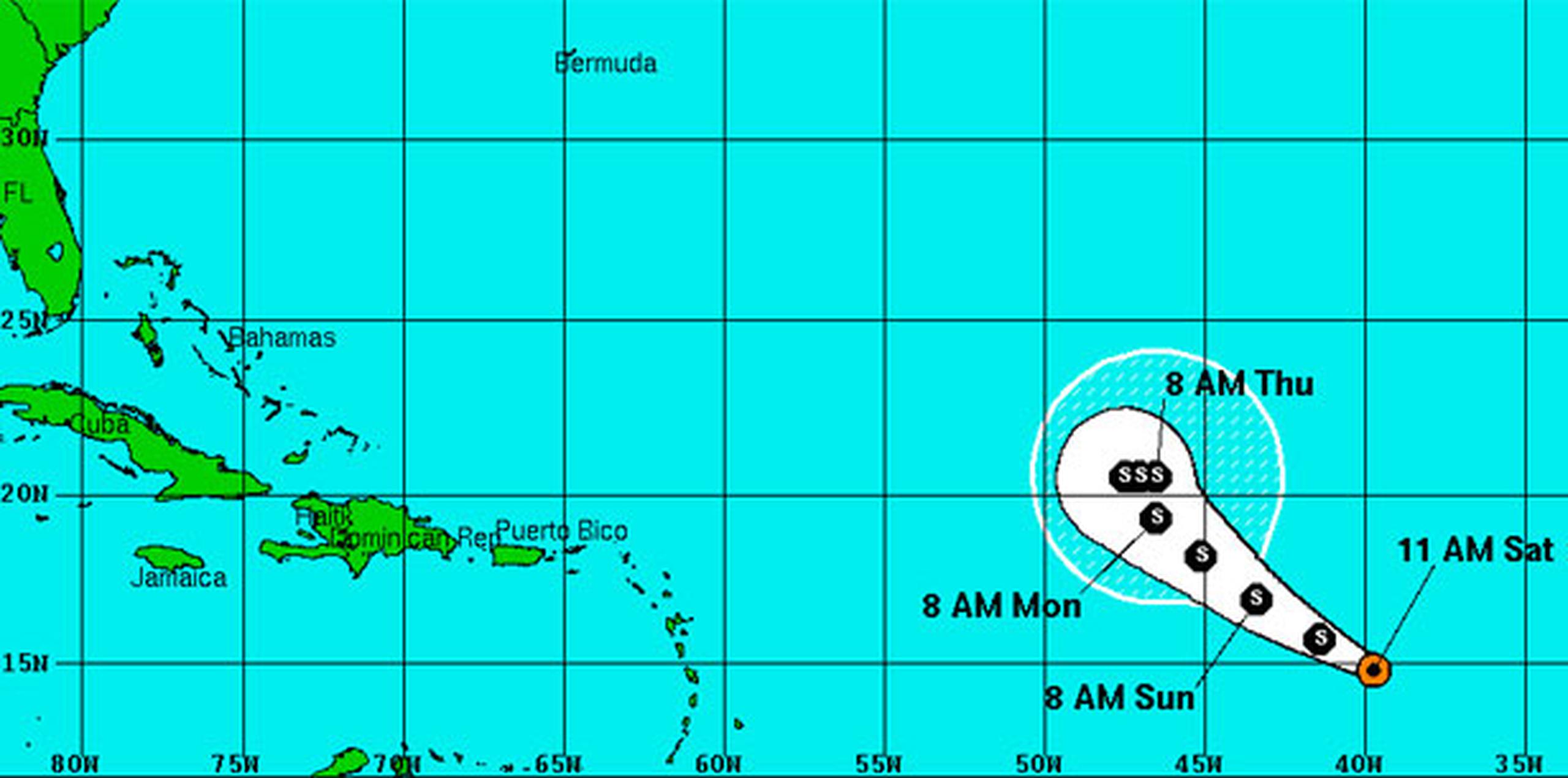 De acuerdo al centro meteorológico, los vientos con fuerza de tormenta tropical de Ida se extienden desde el centro del ciclón hasta 35 millas. (NOAA)
