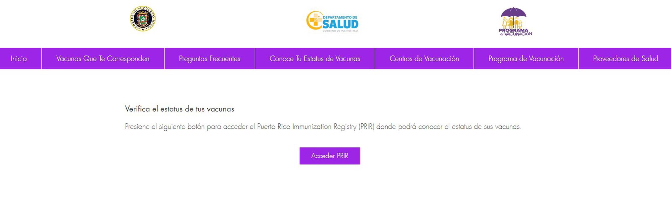 El sistema de Registro de Inmunización de Puerto Rico, operado por el Departamento de Salud, está inoperante hace una semana.