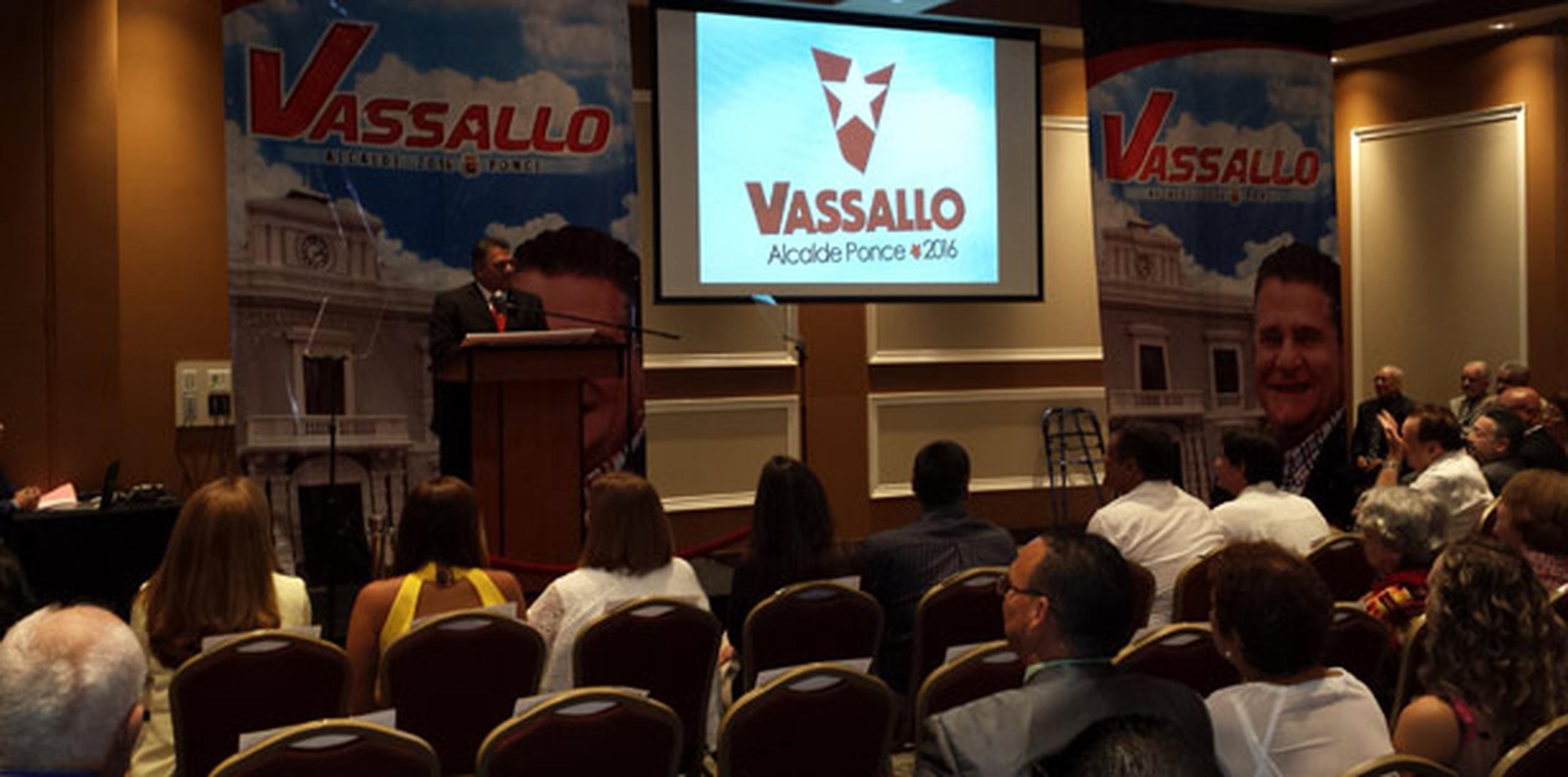Vassallo presentó su programa de gobierno en un hotel del casco urbano. (michelle.estrada@gfrmedia.com)