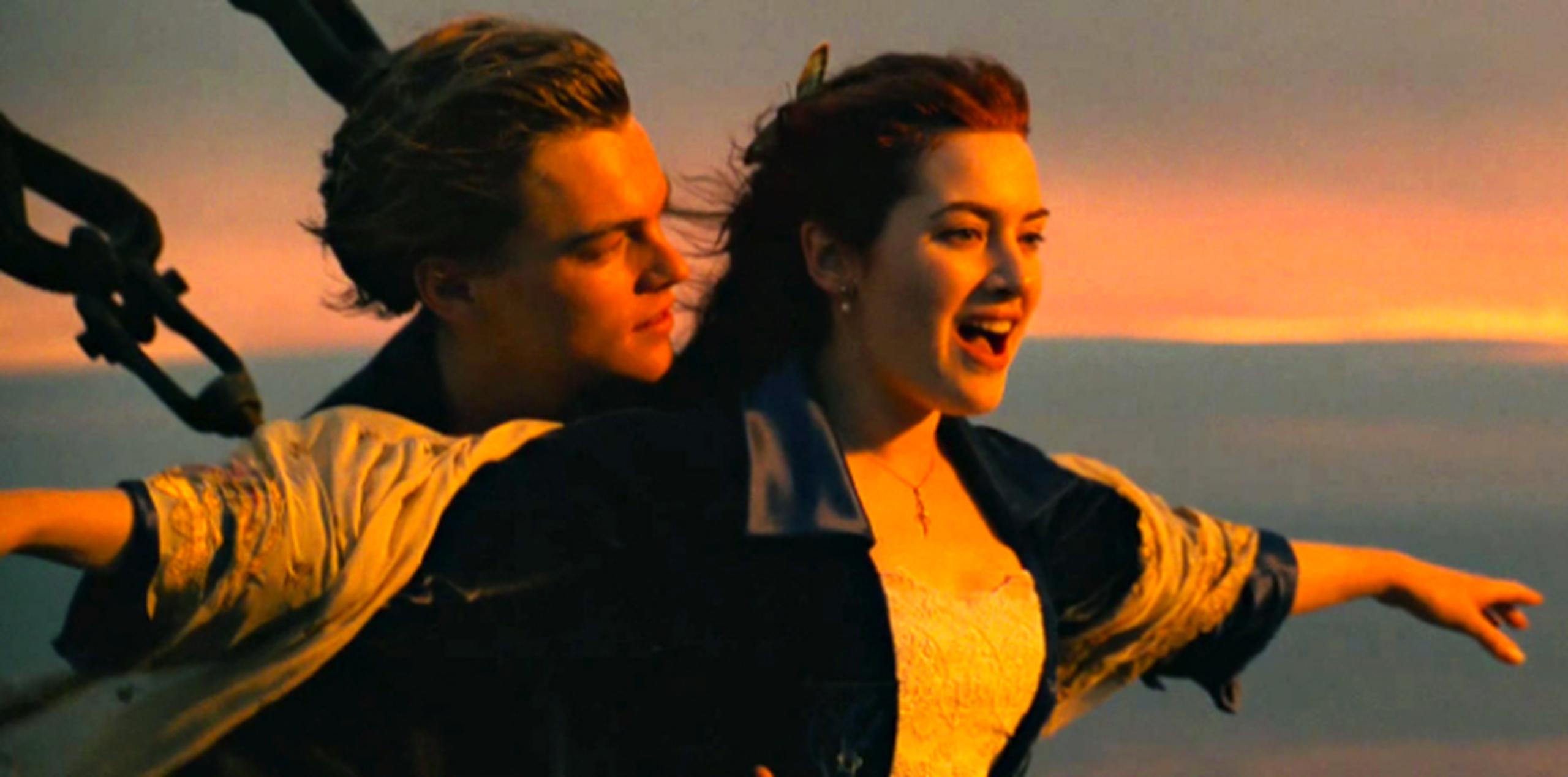 Leonardo DiCaprio como Jack Dawson y Kate Winslet como Rose DeWitt Bukater en "Titanic'. (Paramount Pictures / 20th Century Fox)