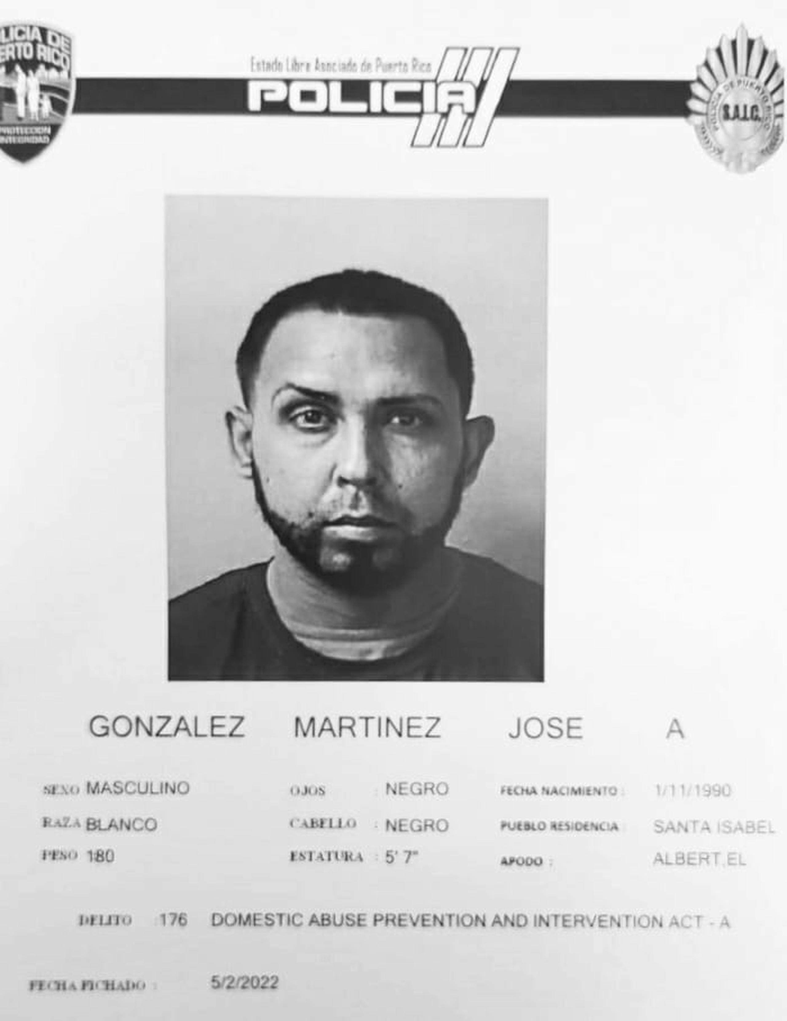 José A. González Martínez fue ingresado en el complejo correccional de Ponce.