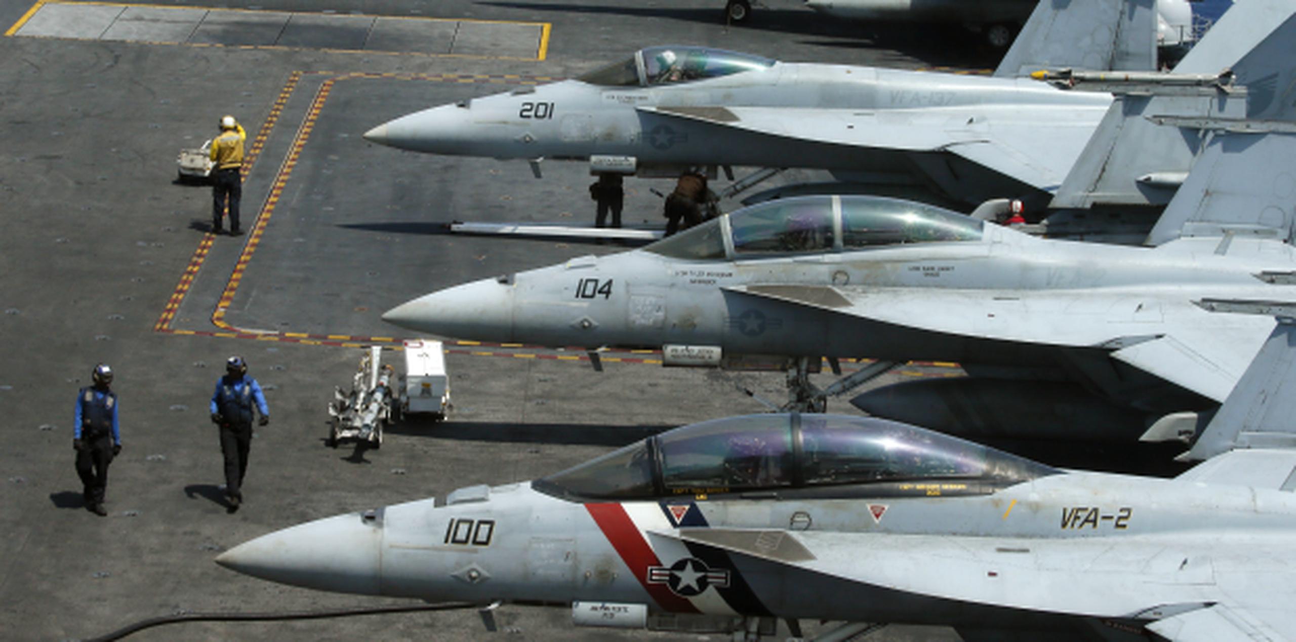 El F-18 estrellado era parte del portaaviones USS Carl Vinson, que EE.UU. mandó recientemente a la Península de Corea. (Archivo)