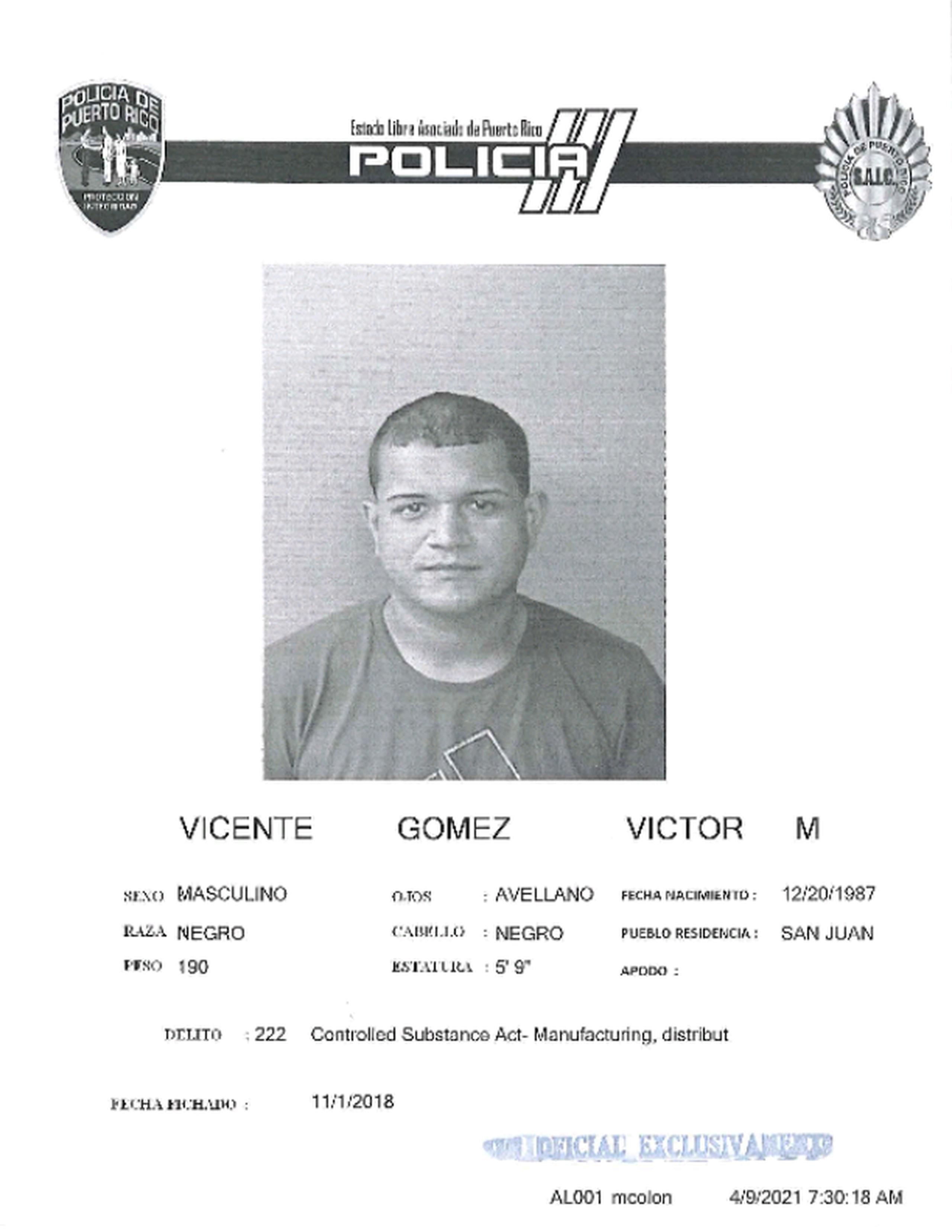 Víctor M. Vicente Gómez, de 33 años, fue asesinado de 50 balazos mientras transitaba en una motora por la urbanización Las Lomas, en Puerto Nuevo.
