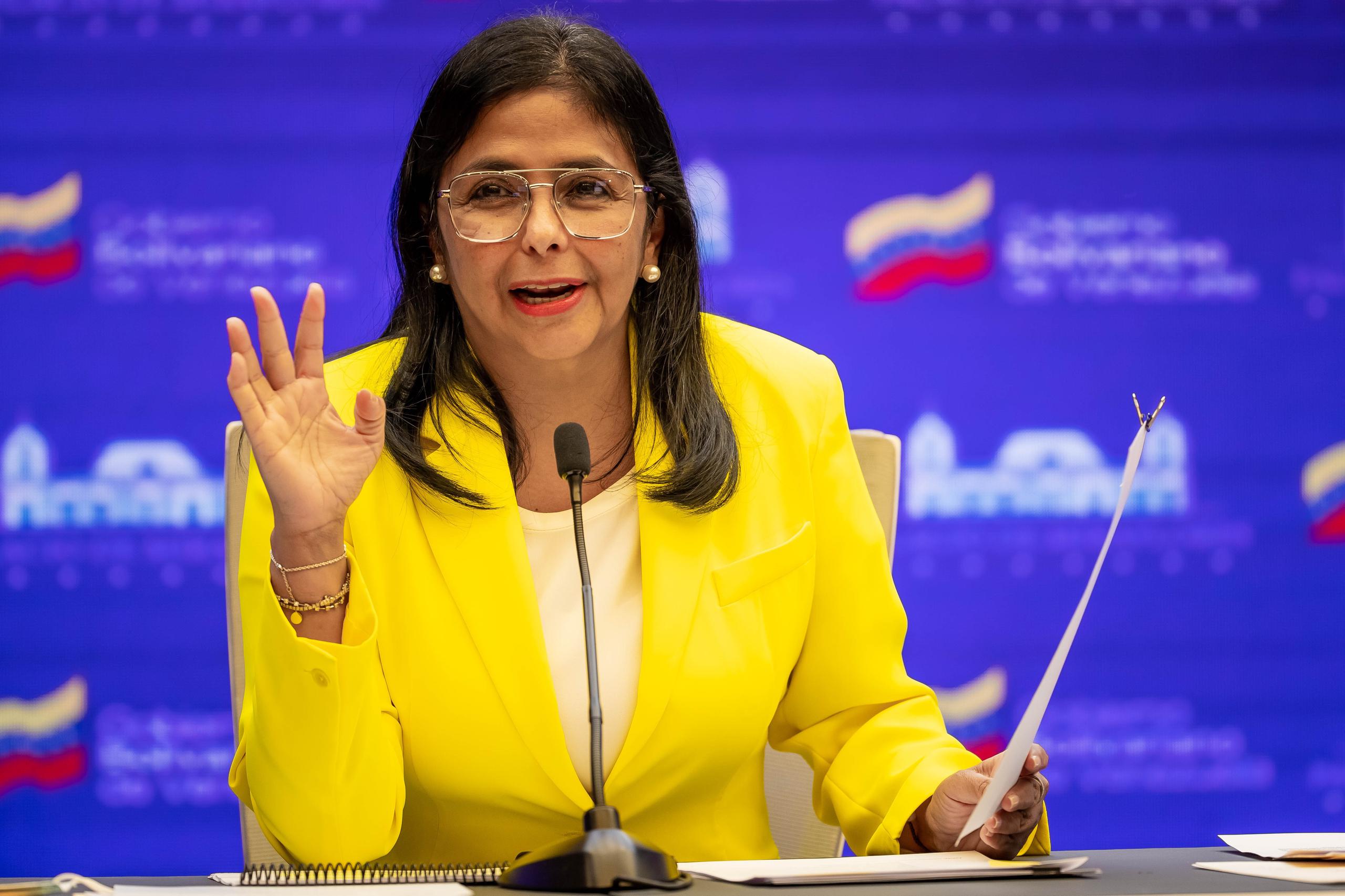 La vicepresidenta de Venezuela, Delcy Rodríguez, en una fotografía de archivo. EFE/Miguel Gutiérrez
