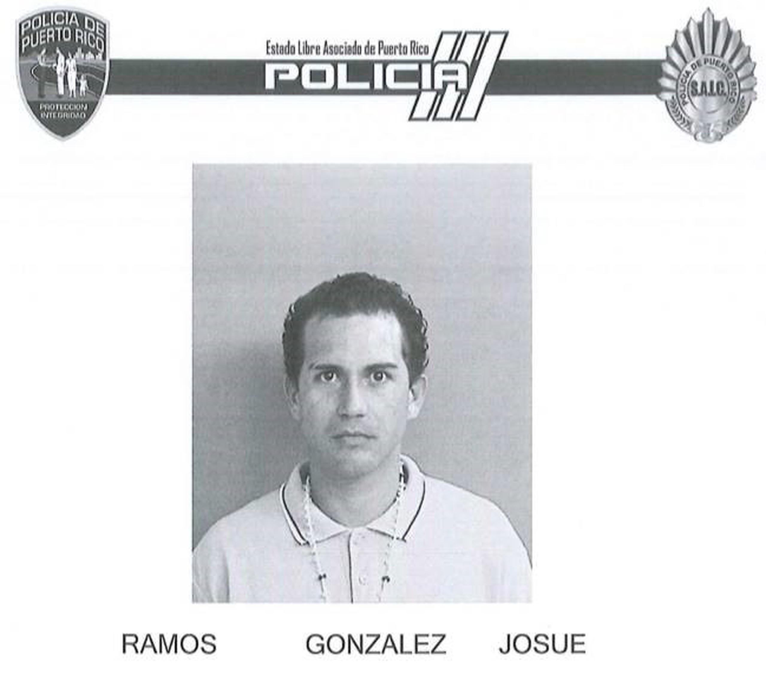 Ficha policiaca de Josúe Ramos González.