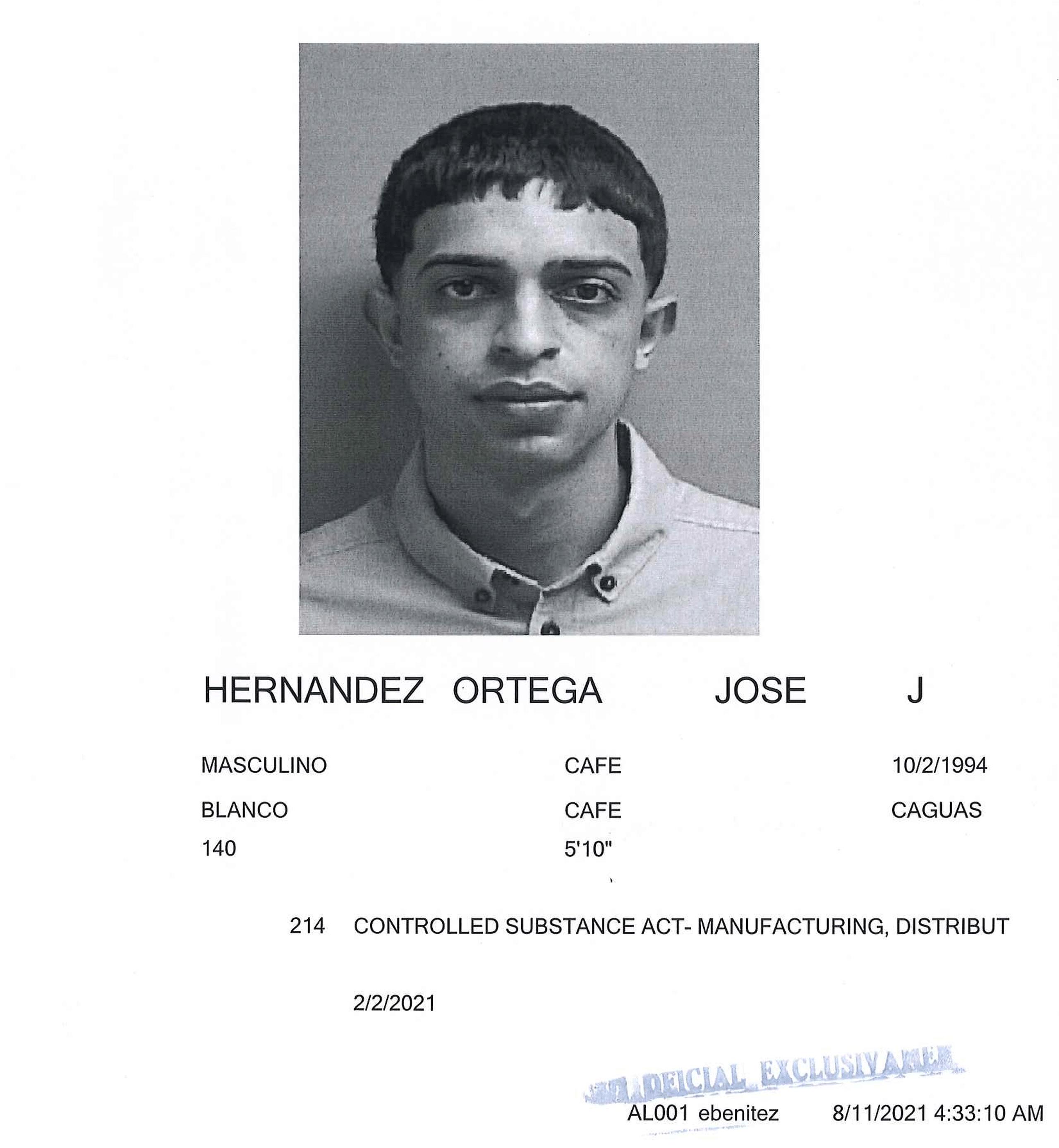 José Hernández Ortega tenía expediente criminal, indicó la Policía.