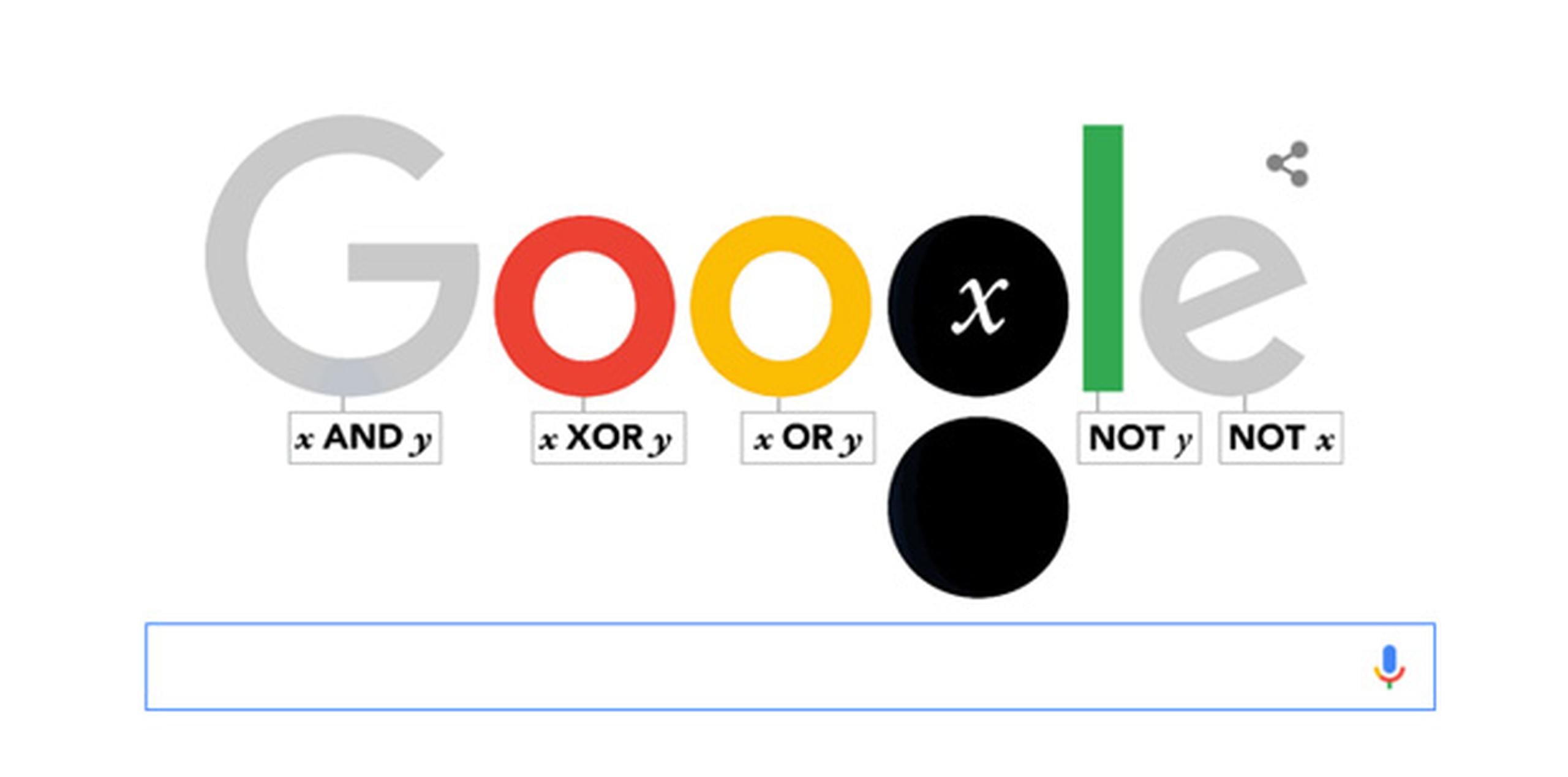 "Es justo decir que sin George Boole, no habría Google", señala el buscador.