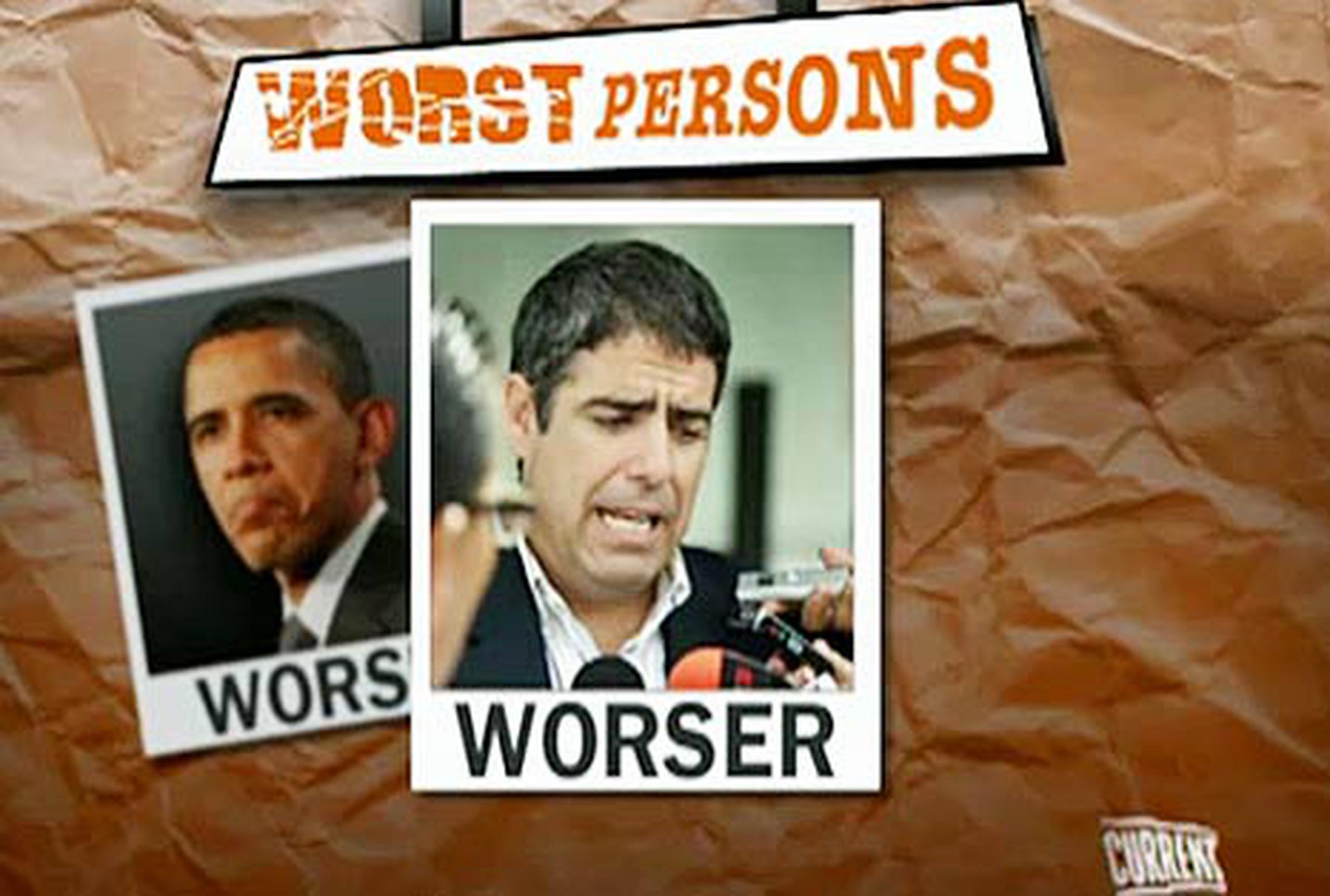El ex senador Roberto Arango fue catalogado como una de las peores personas del día en el programa estadounidense "Worst Persons". (Current TV)