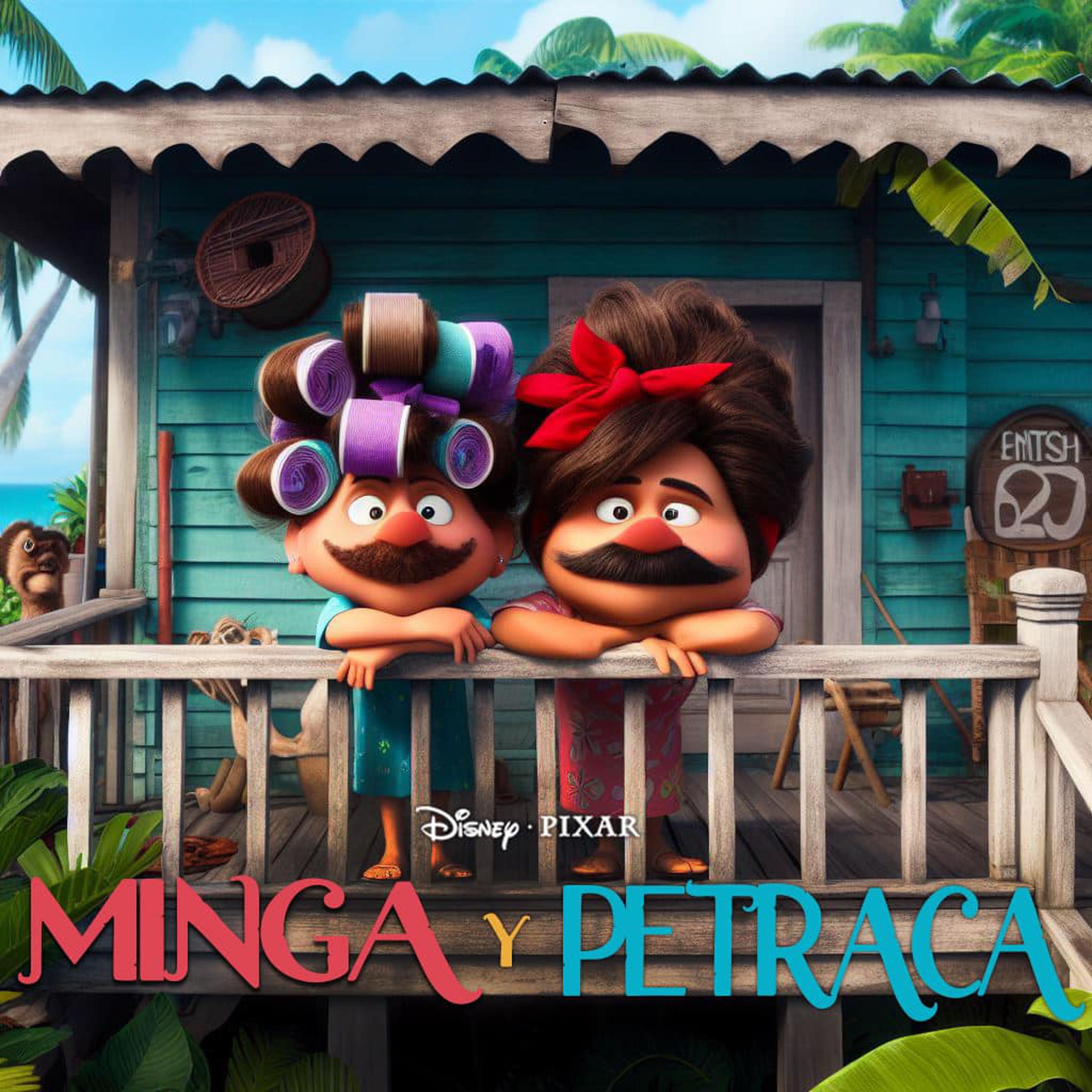 "Minga y Petraca" al estilo Disney Pixar.