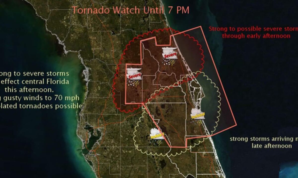 Alerta de tornados en la Florida Central Primera Hora