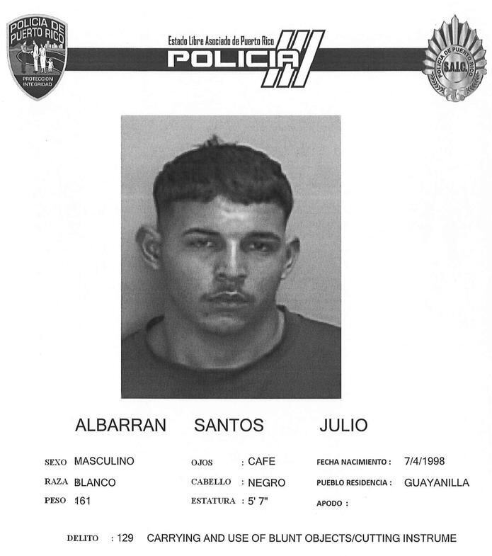 Ficha policíaca de Julio Albarrán Santos.