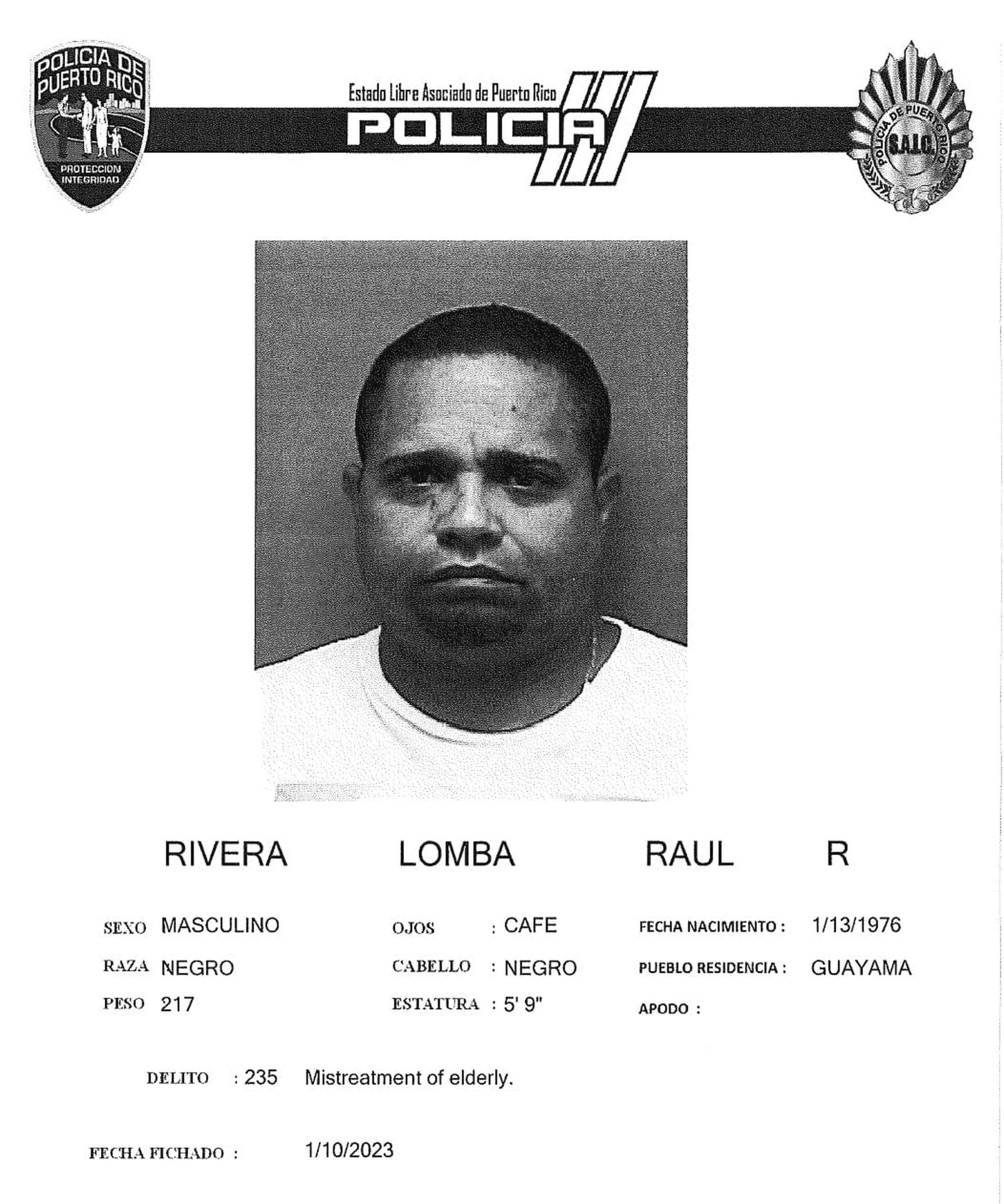 Raúl R. Rivera Lomba fue acusado por maltrato a personas de edad avanzada.