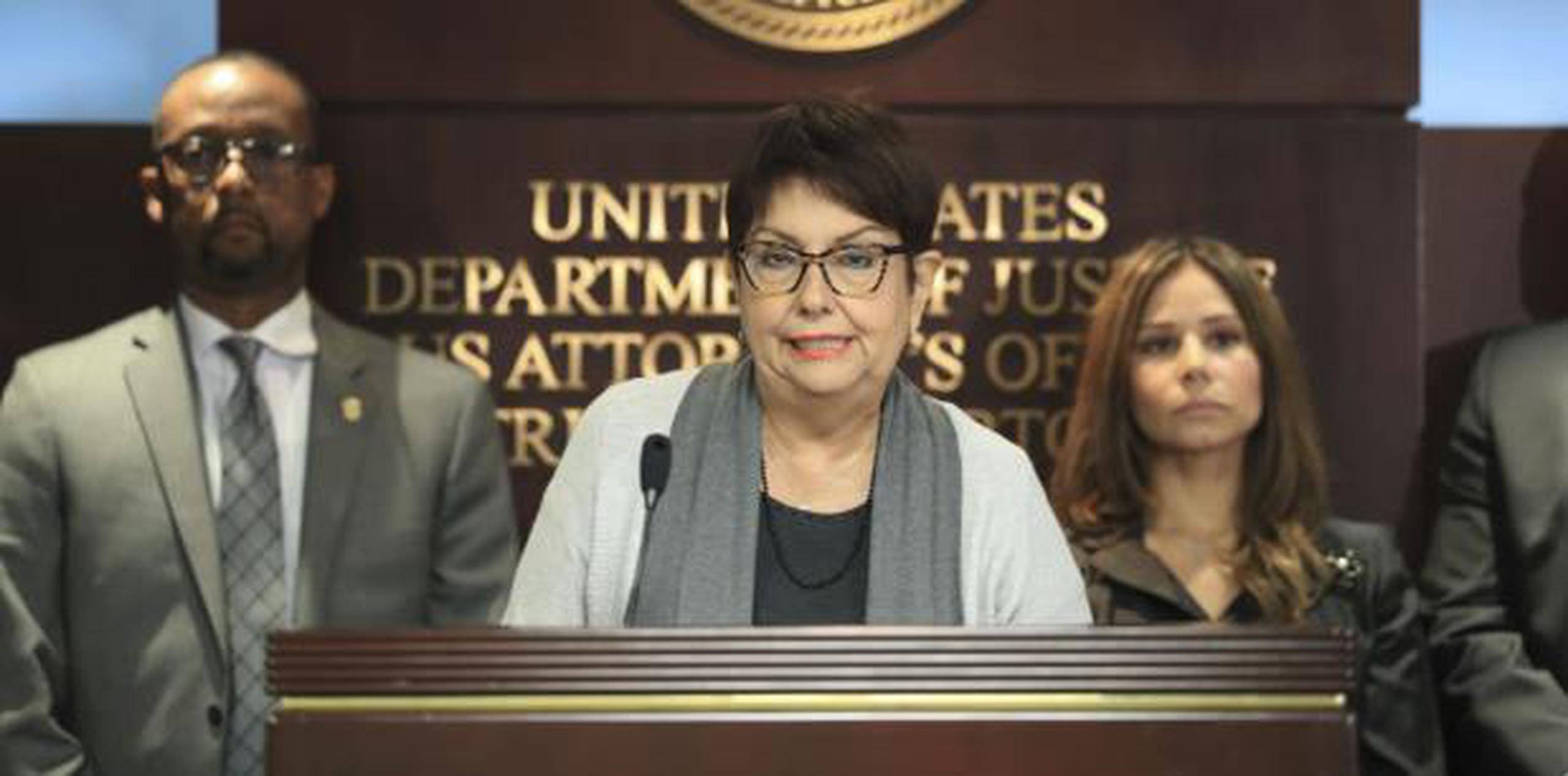 Rosa Emilia Rodríguez, fiscal federal para el Distrito de Puerto Rico, ofreció una conferencia de prensa a las 11:00 de la mañana. (tonito.zayas@gfrmedia.com)