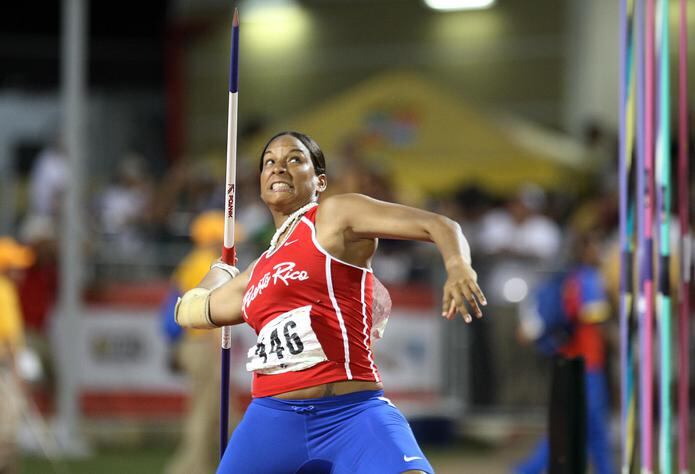 Coralys Ortiz, atleta de lanzamiento de jabalina.