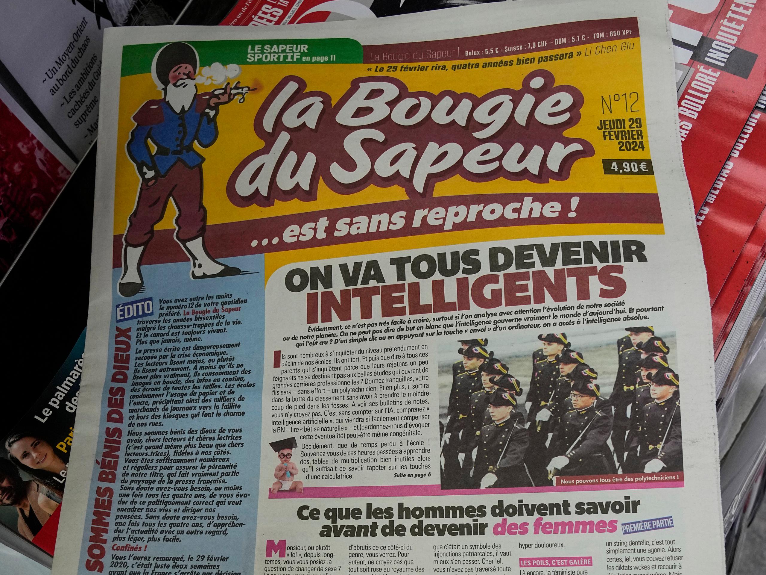 La Bougie du Sapeur sólo se publica cada 29 de febrero, es decir, en años bisiestos. Comenzó como una broma en 1980.