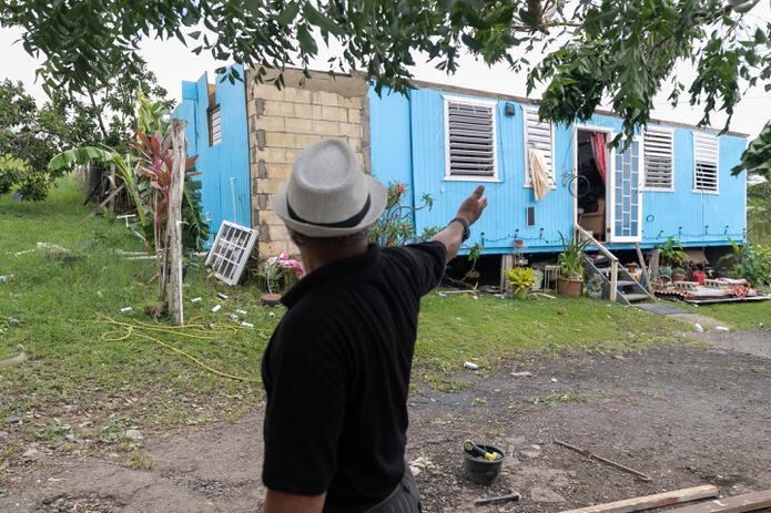 Residencia afectada en Cabo Rojo.