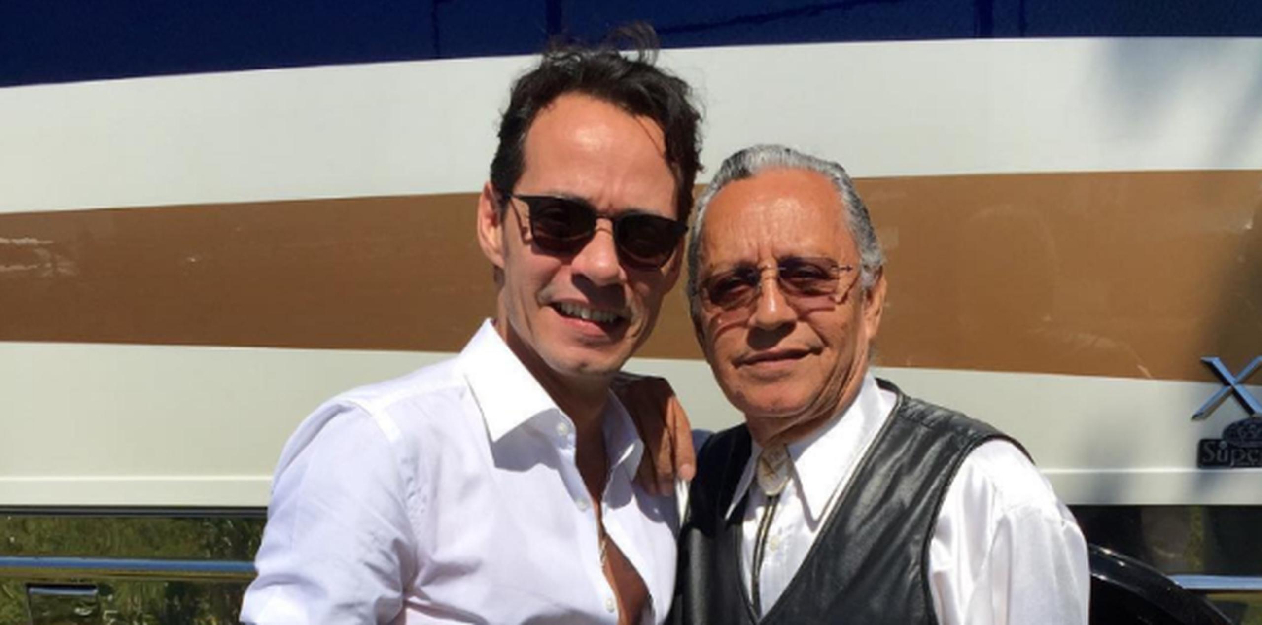 Marc Anthony y su padre, Felipe Muñiz. (Instagram)