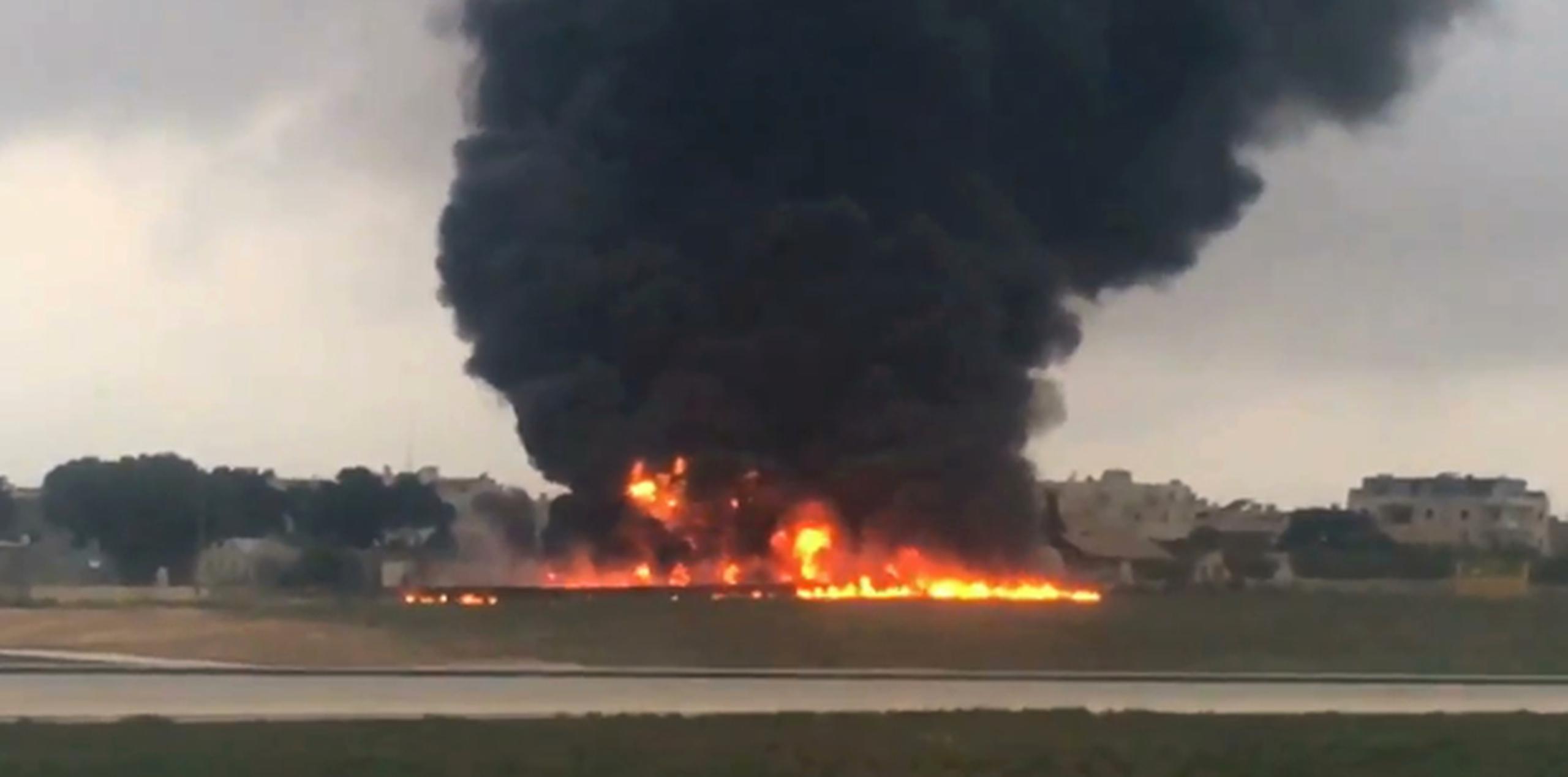 La aeronave se estrelló hoy poco después de haber despegado desde el aeropuerto internacional de Malta. (AP)