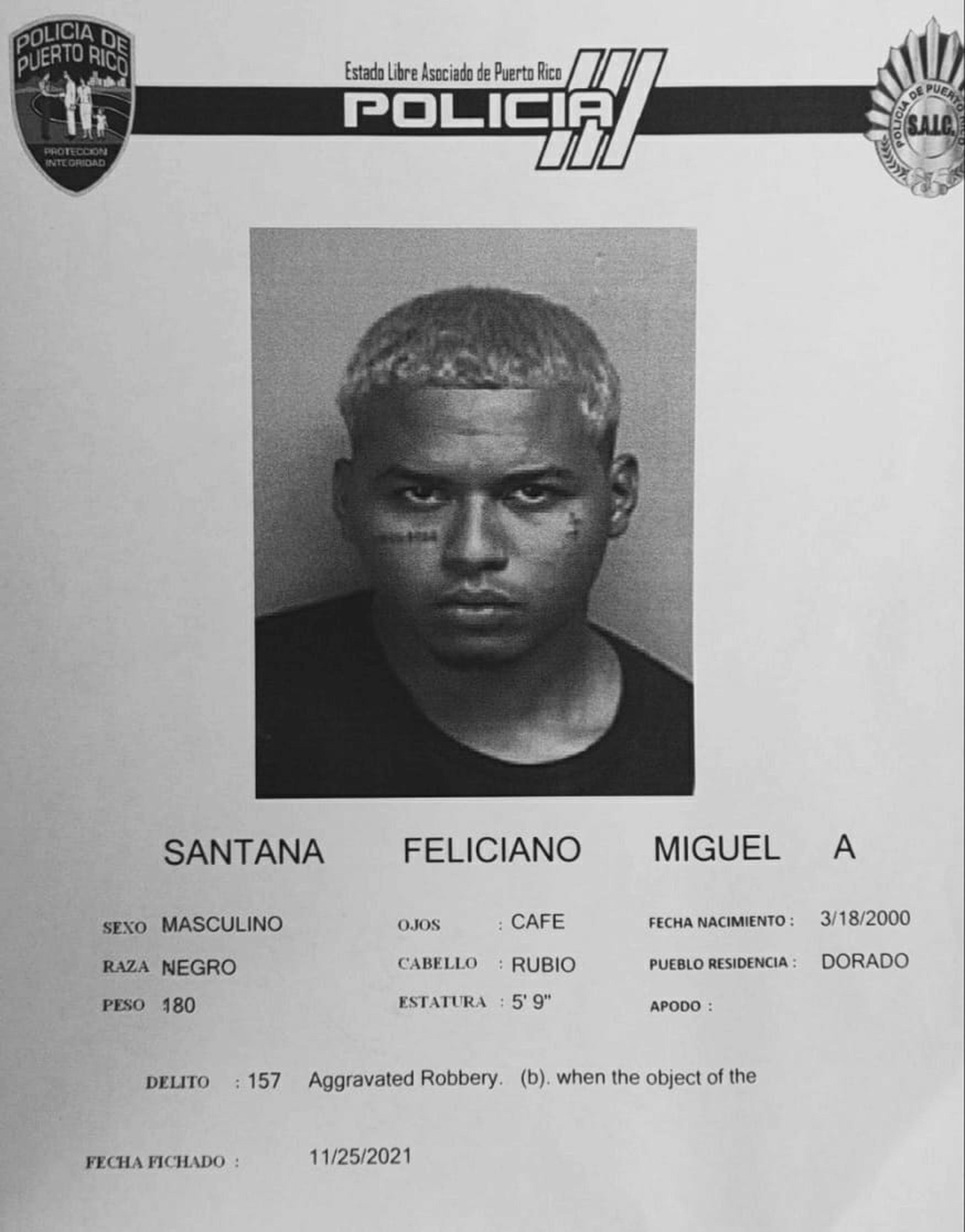 Miguel Santana Feliciano fue acusado por un "carjacking" ocurrido el 23 de noviembre frente a una farmacia en la urbanización Levittown, en Toa Baja.