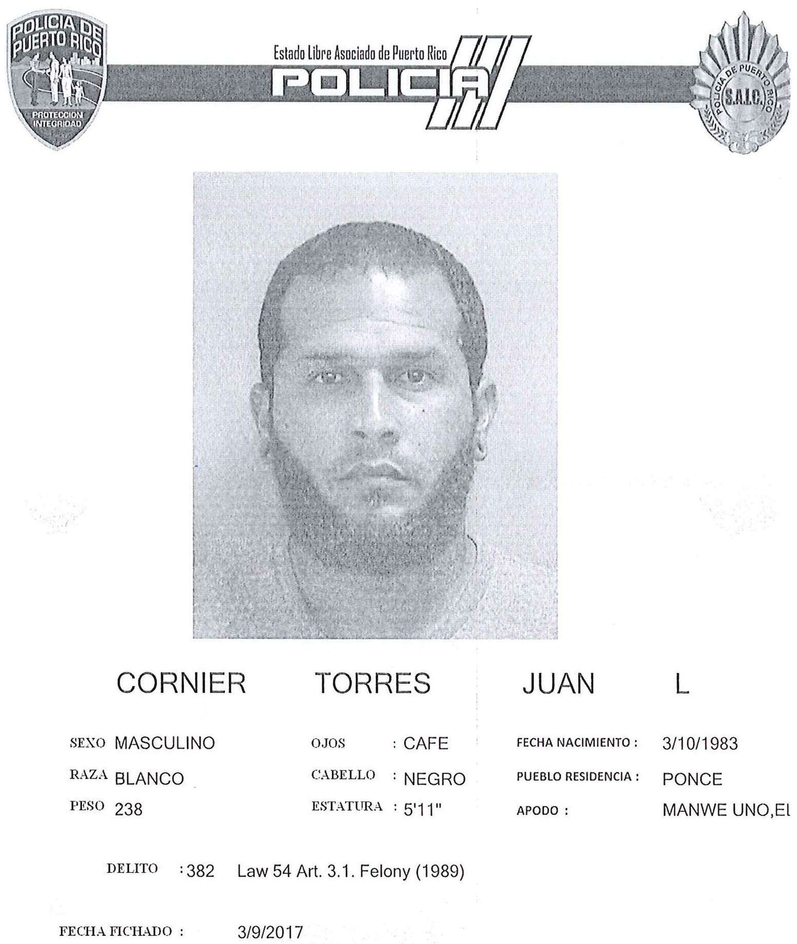 Juan L. Cornier Torres fue fichado el año pasado por Ley 54. (Suministrada)