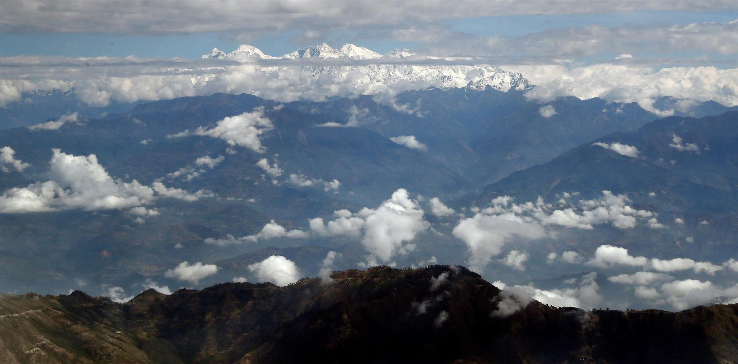 Vista de la cordillera del Himalaya.