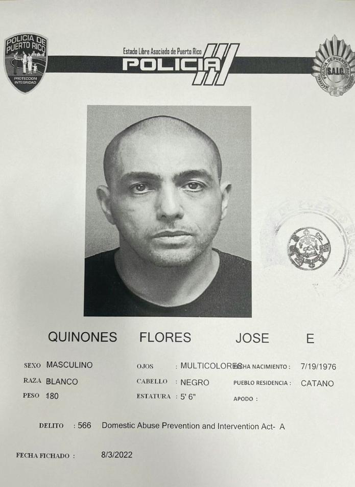 José E. Quiñones Flores fue acusado por amenaza a su expareja mediante llamadas y mensajes de texto.