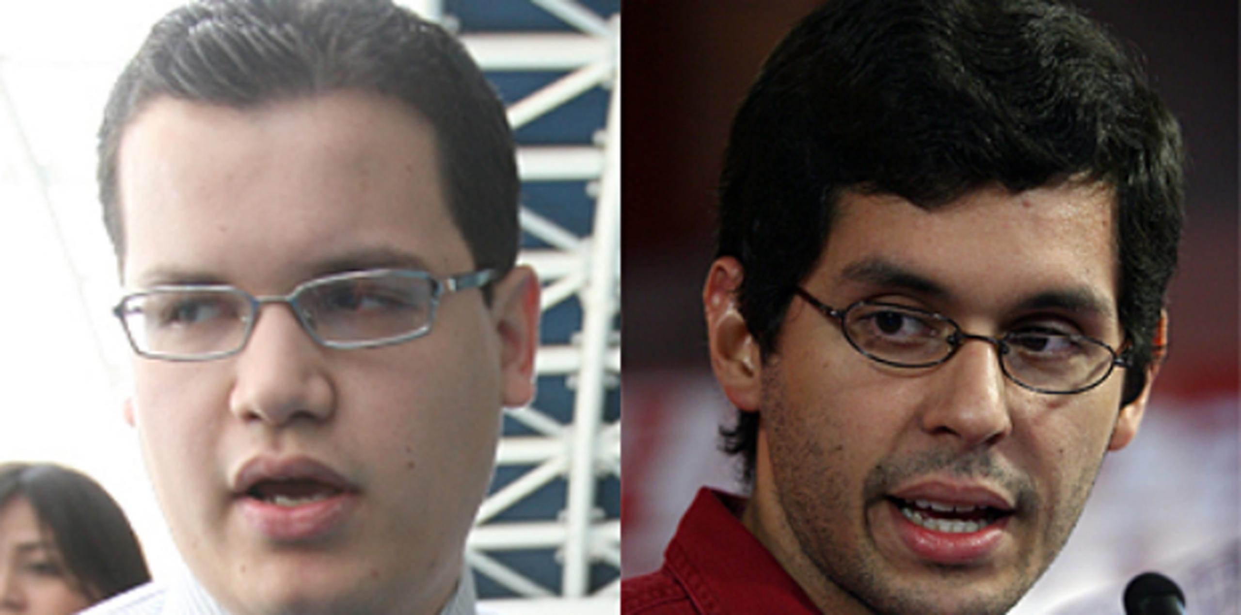 Desde marzo de 2011, Luis Herrero (izquierda) y Ricardo Alfaro (derecha), representan la imagen de García Padilla "online", fortaleciendo así su presencia en la red de los 140 caracteres donde aparece como @agarciapadilla. (Archivo)