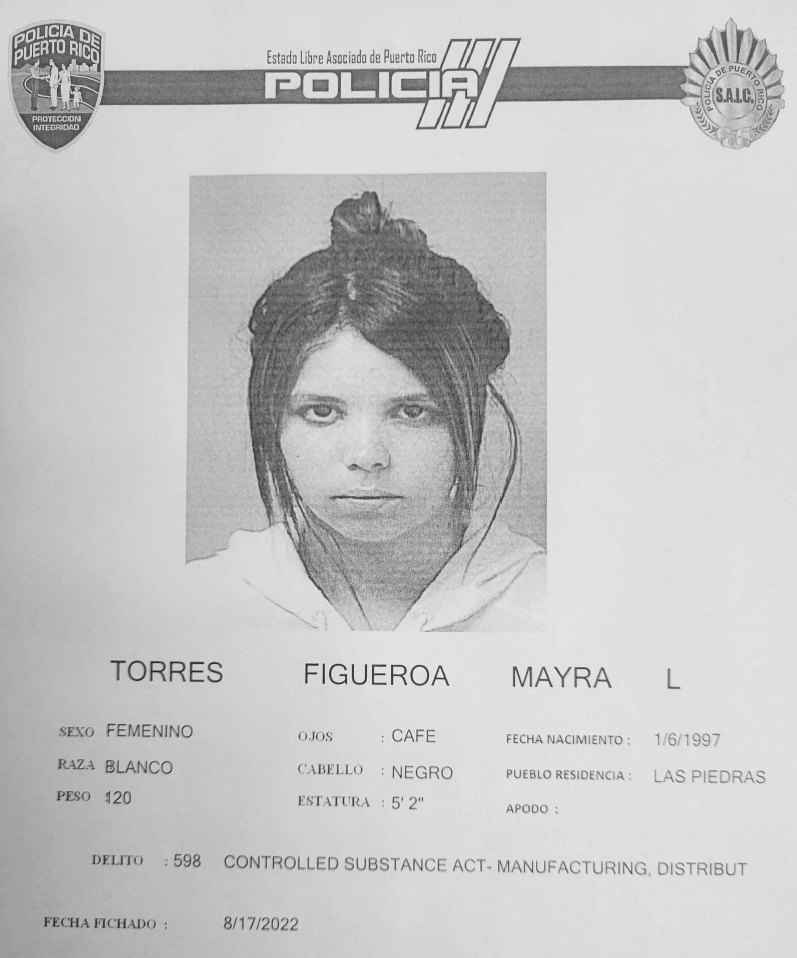 Mayra L. Torres Figueroa fue ingresada en el complejo correccional de Bayamón.
