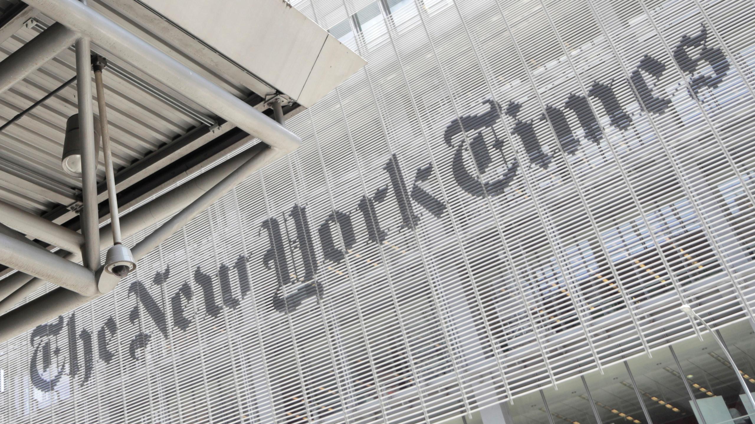 Exterior de las oficinas del diario The New York Times, en Nueva York
