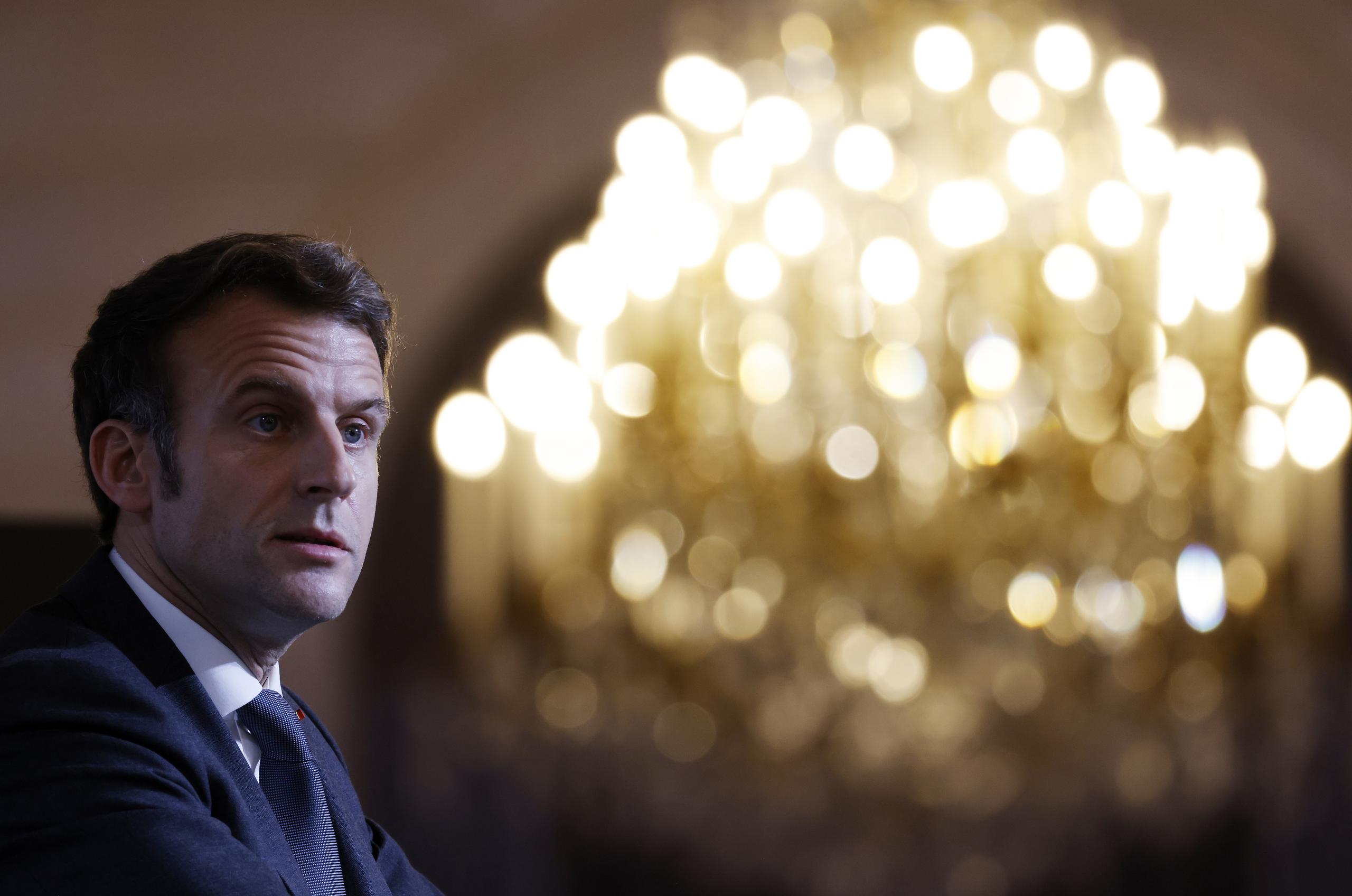 El presidente de Francia, Emmanuel Macron. (Ludovic Marin, Pool via AP)