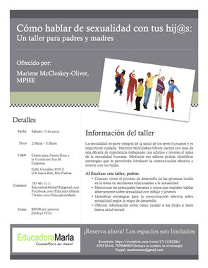 Ofreceran Taller Para Padres Sobre La Como Hablar De Sexualidad Primera Hora