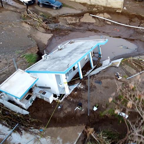 Desde el cielo: desoladora escena en Villa Esperanza en Salinas