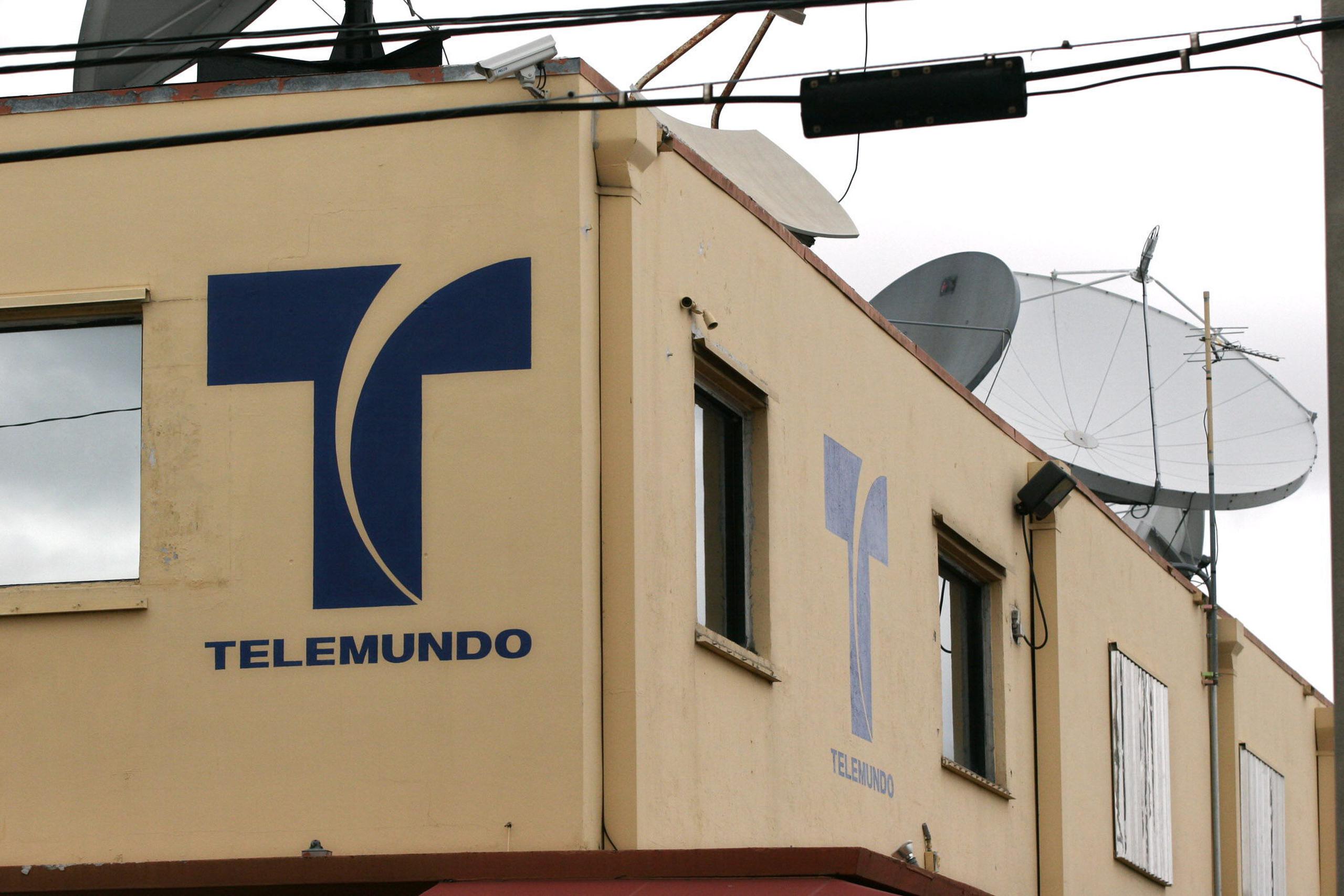 Fachada de la cadena de telivisión hispana Telemundo, en Miami, Florida, EEUU.