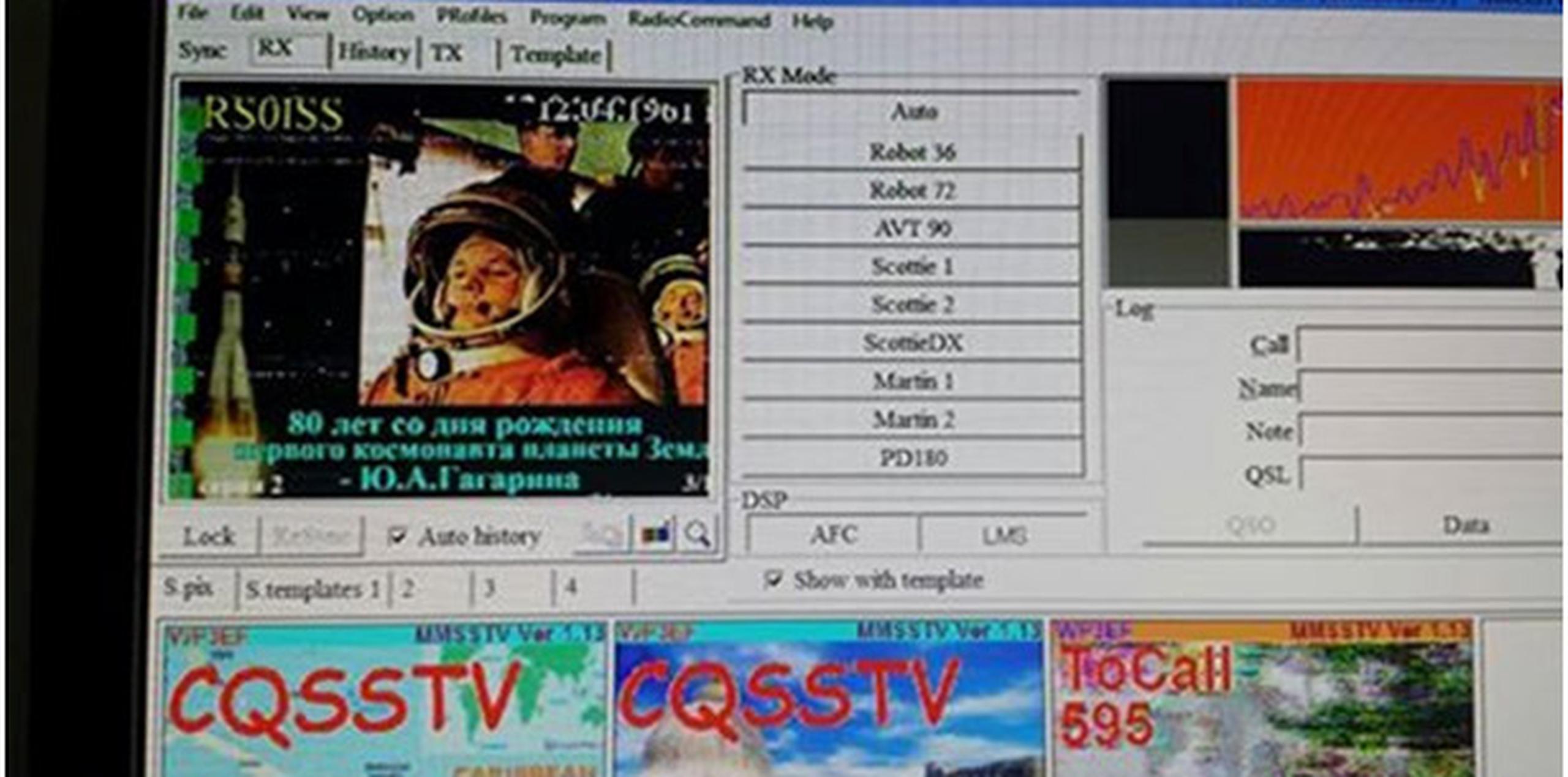 Imagen transmitida desde la Estación Espacial Internacional recibida con el programa MMSSTV por Eddie Figueroa, radioaficionado de Canóvanas el 1 de febrero de 2015. (Suministrada)
